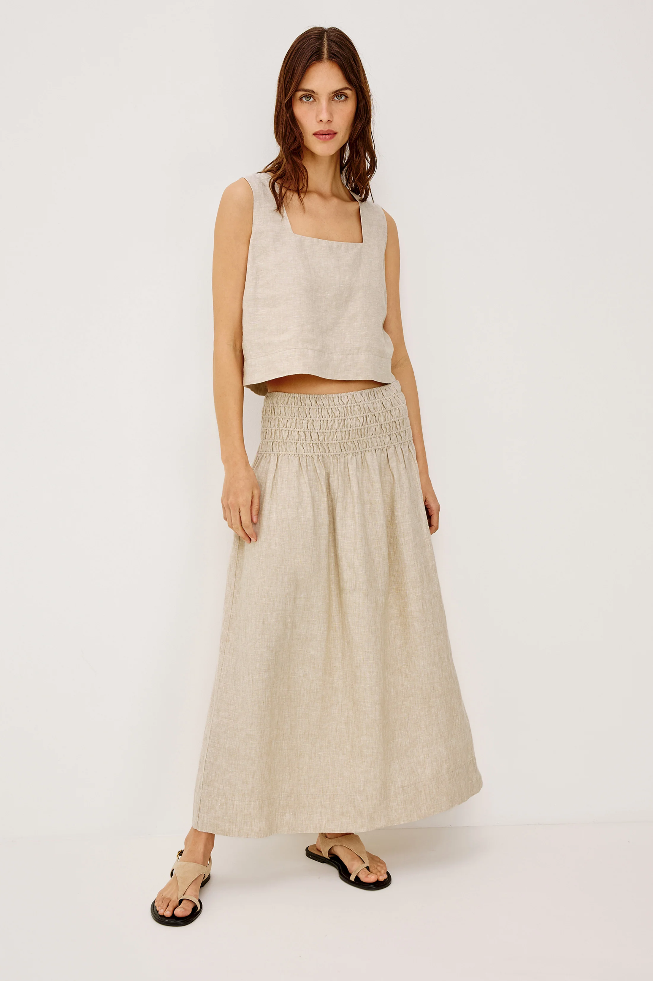 AKIRA TOP - HEATHERED FLAX - Image 3