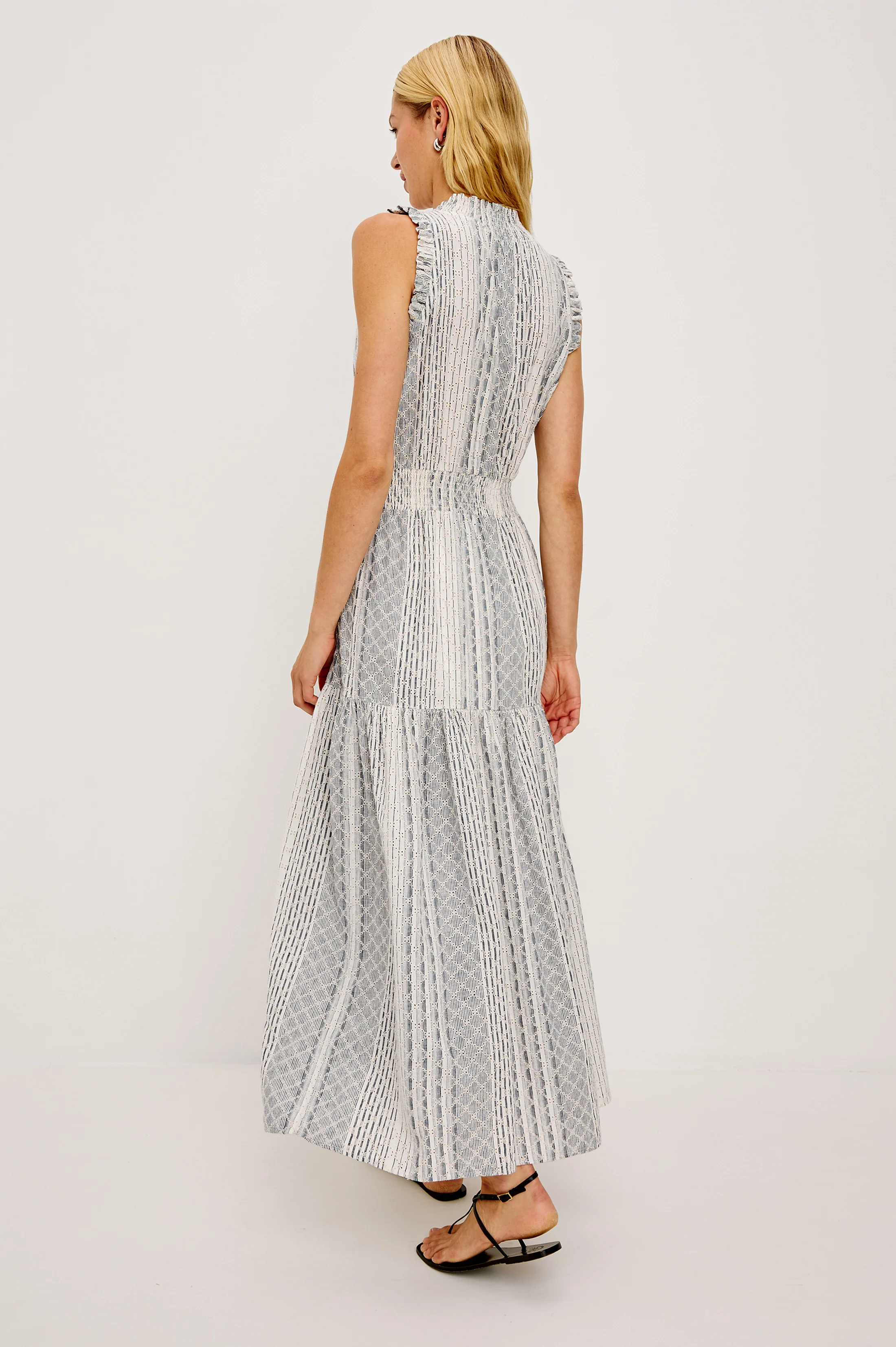ALESSI DRESS - STRIPED EYELET - Image 5