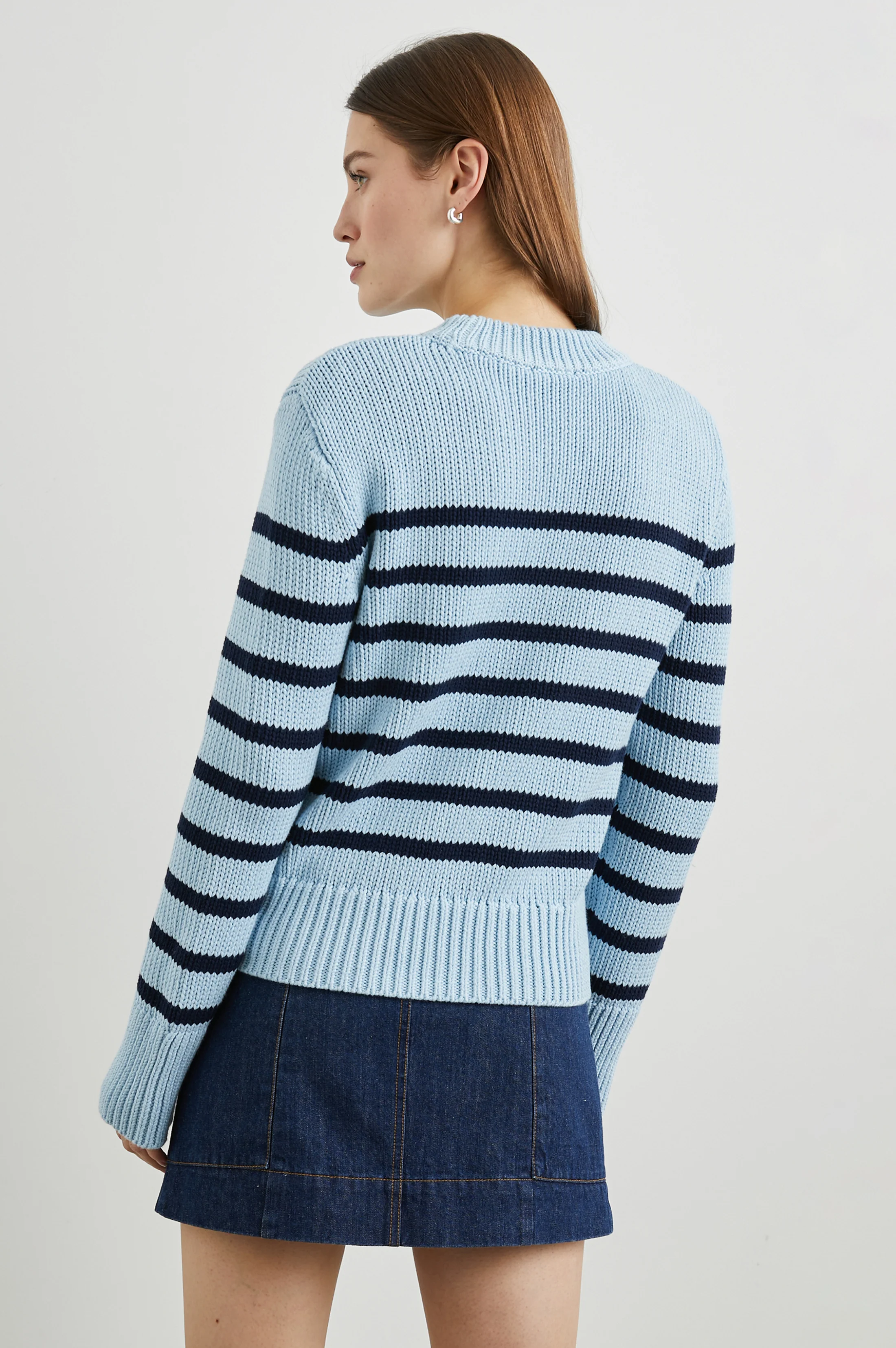 ALISE SWEATER - SKY NAVY STRIPE - Image 4