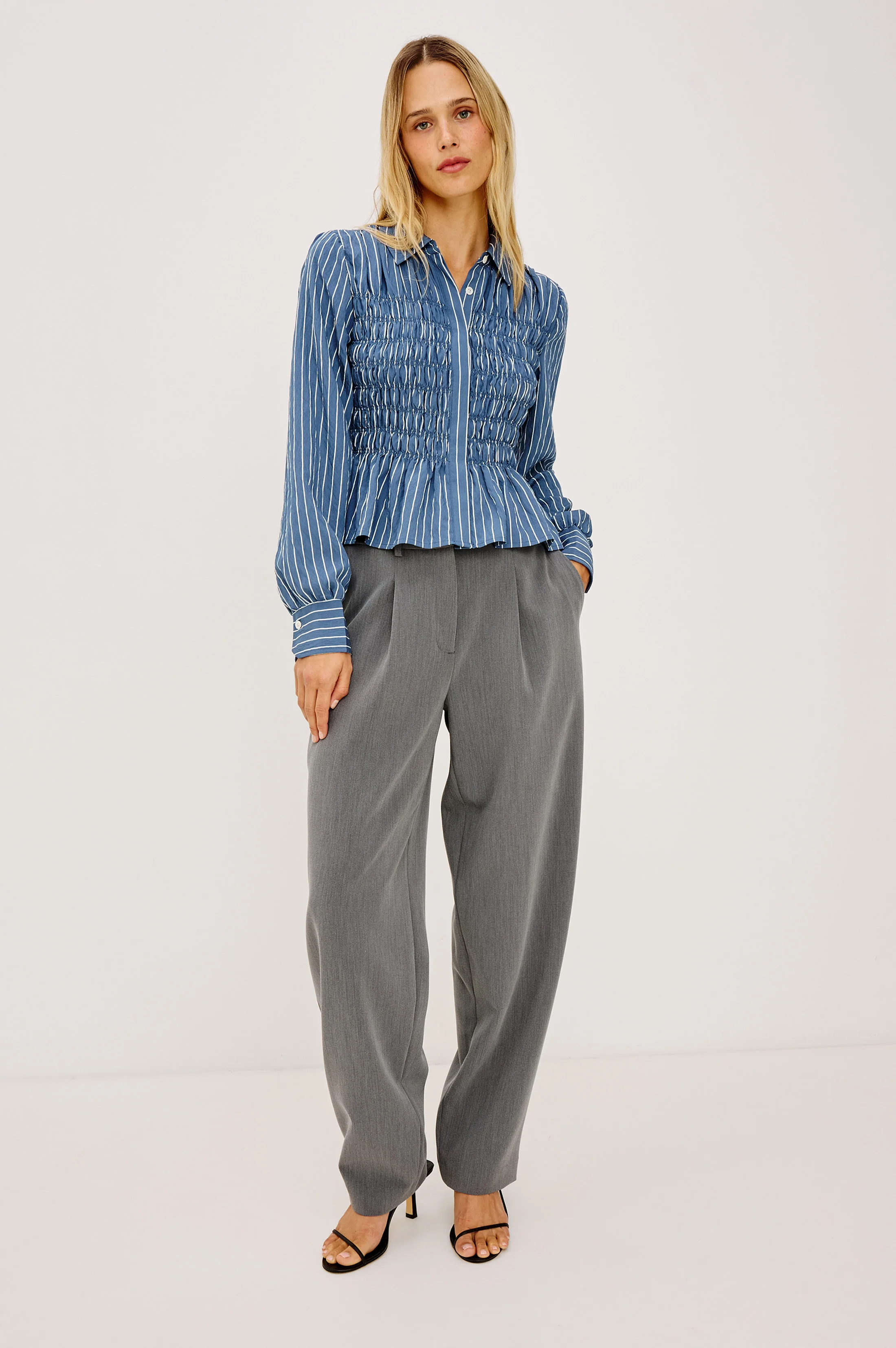 BRADSHAW SHIRT - WASHED INDIGO STRIPE - Image 3