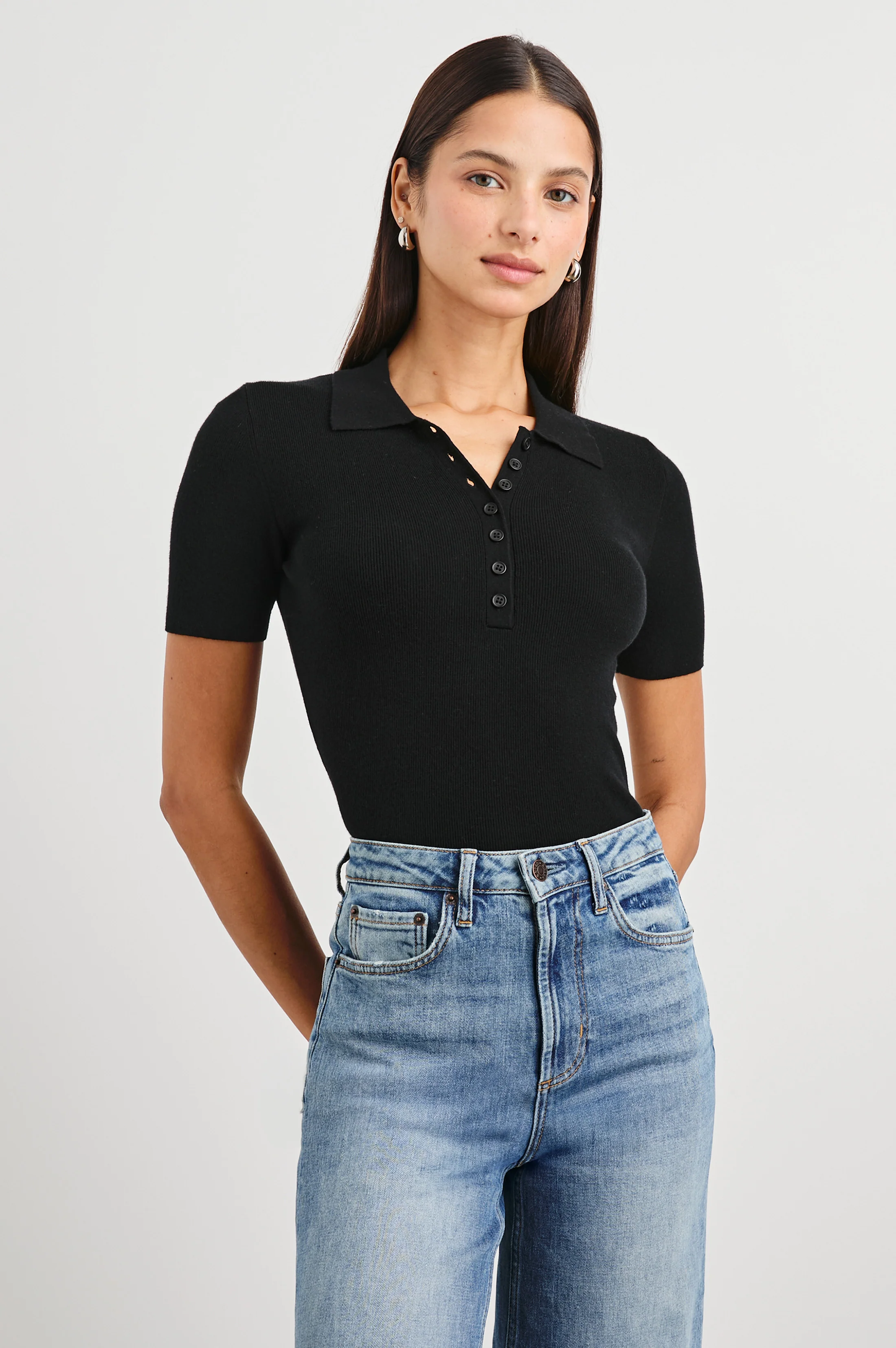 COURT POLO SHIRT - BLACK