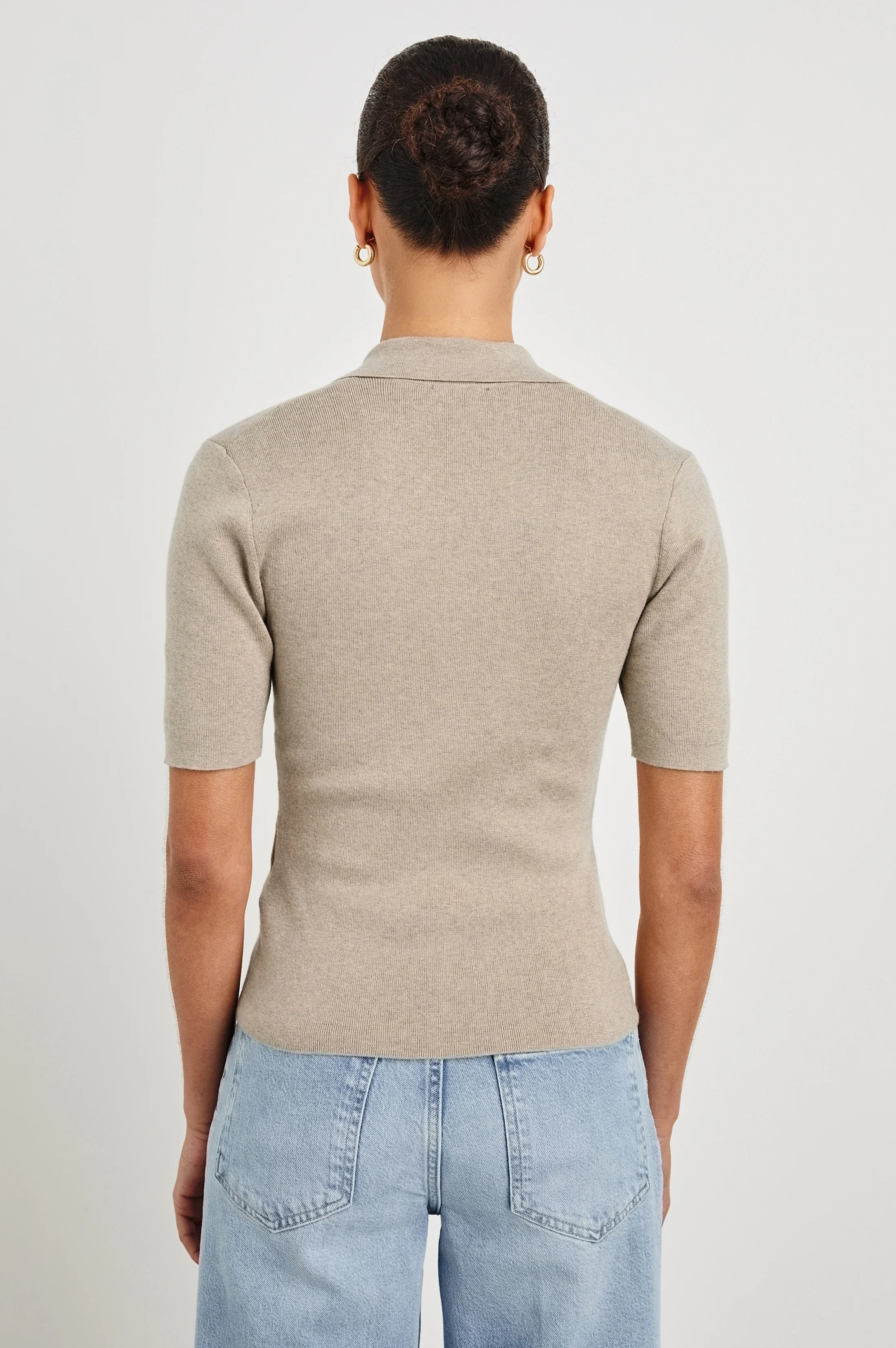COURT POLO SHIRT - HEATHER OAT - Image 4