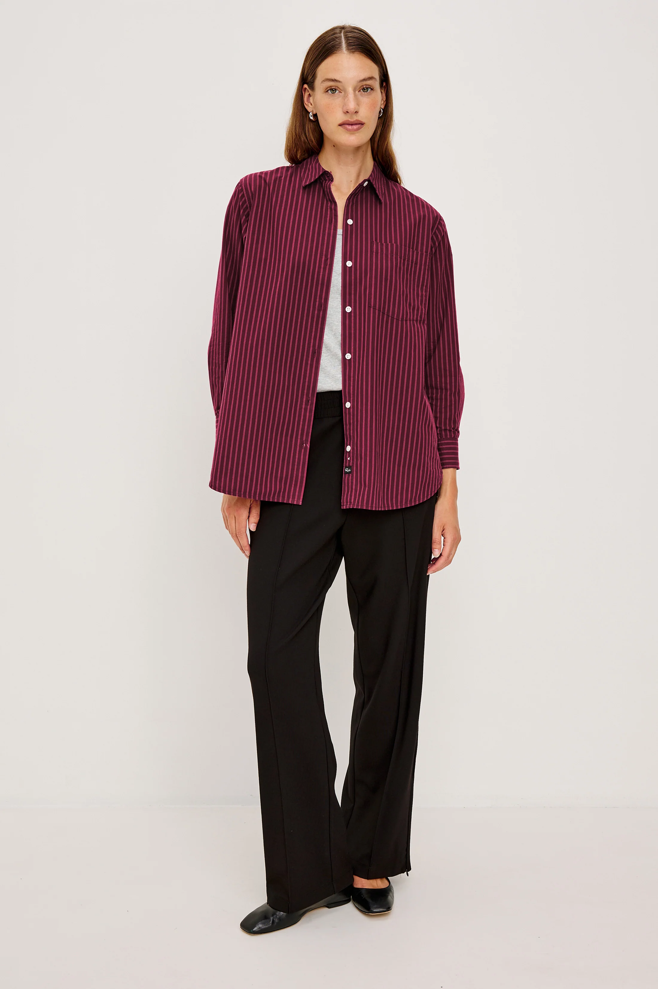 ELSA SHIRT - MULBERRY STRIPE - Image 3