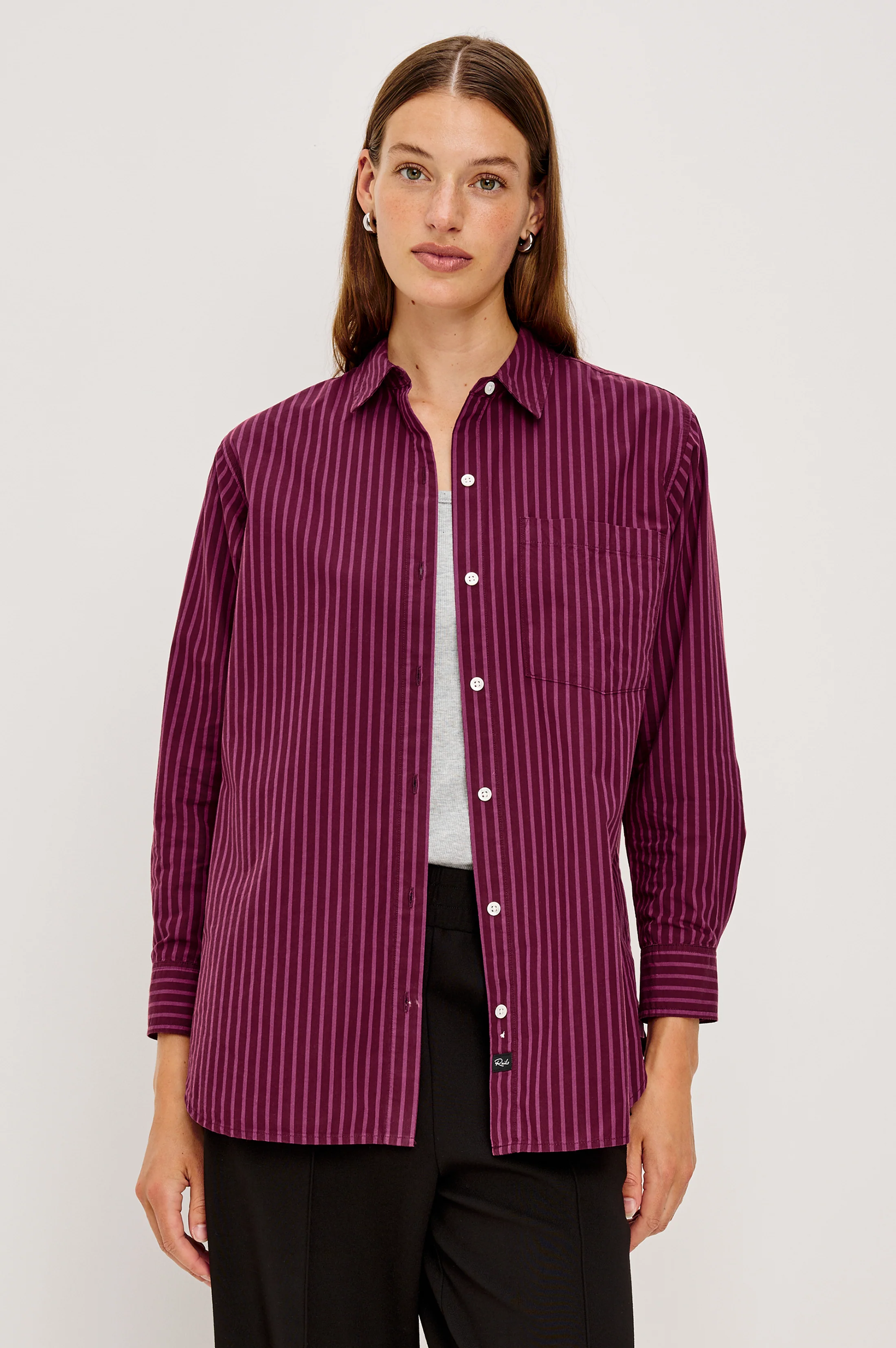 ELSA SHIRT - MULBERRY STRIPE - Image 4