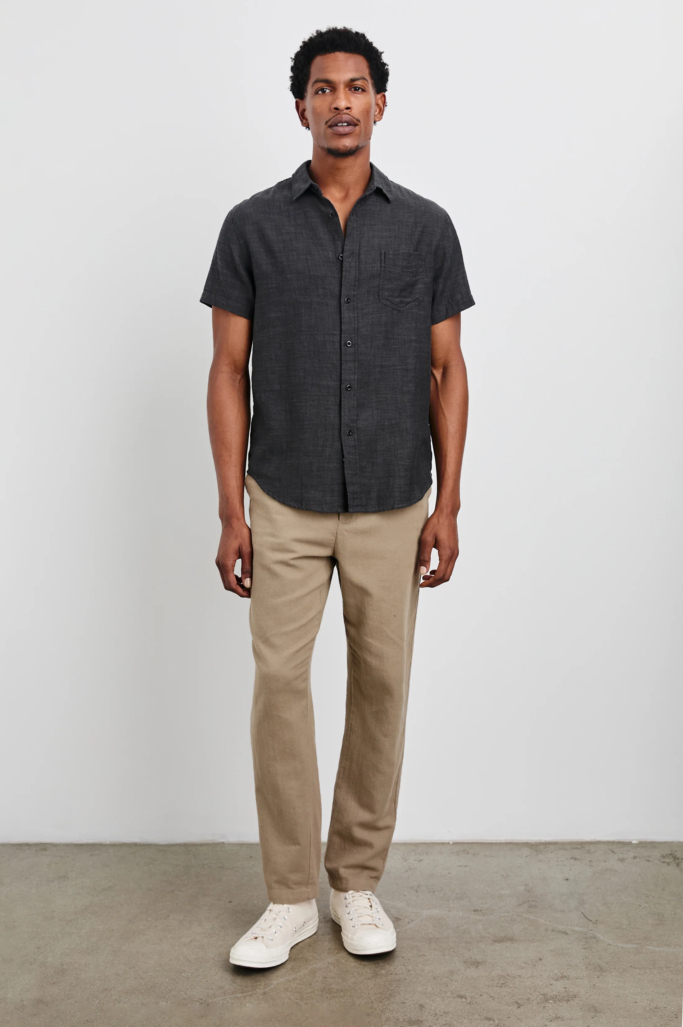 FAIRFAX SHIRT - BLACK CHAMBRAY - Image 4