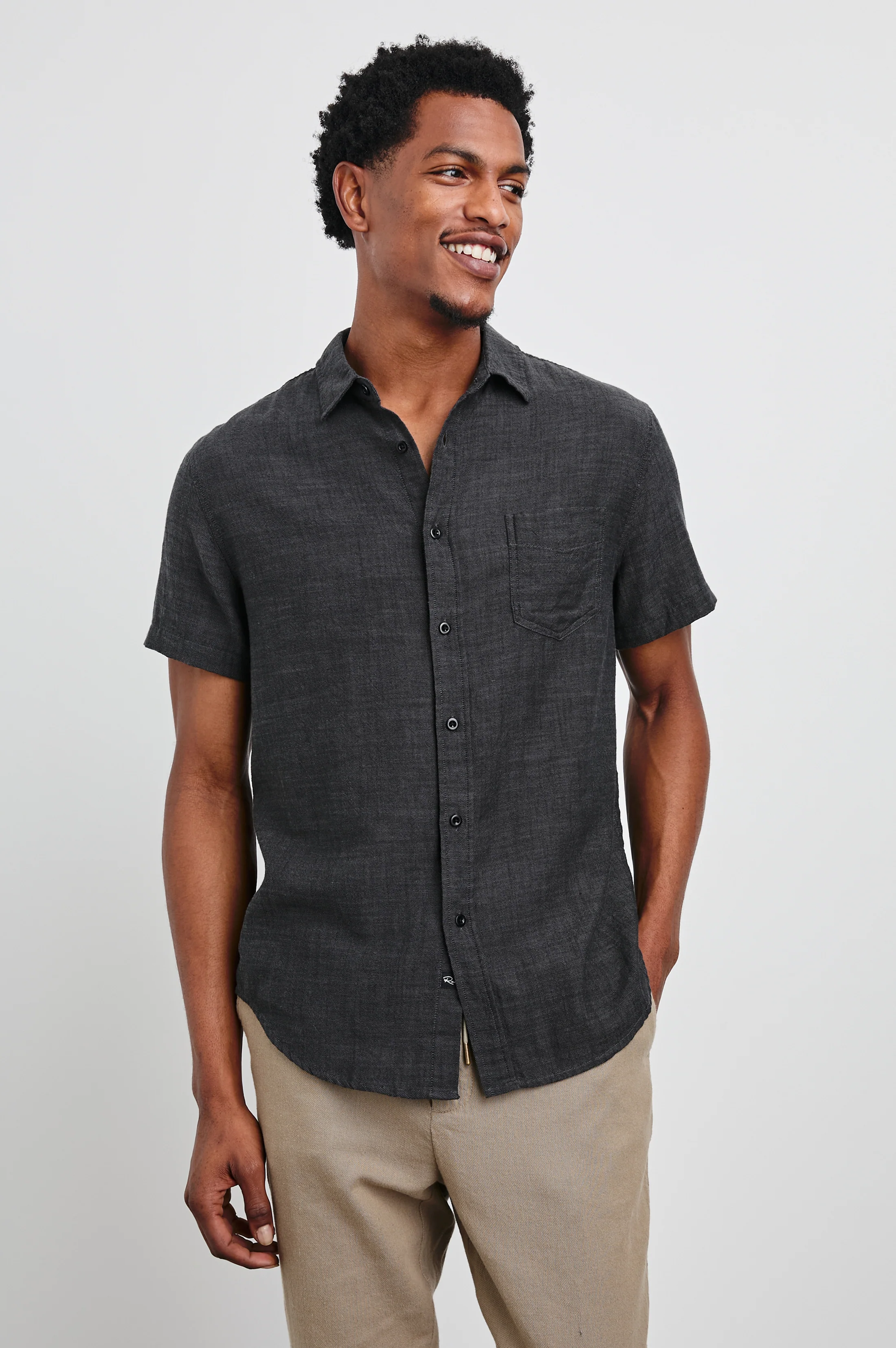 FAIRFAX SHIRT - BLACK CHAMBRAY - Image 5