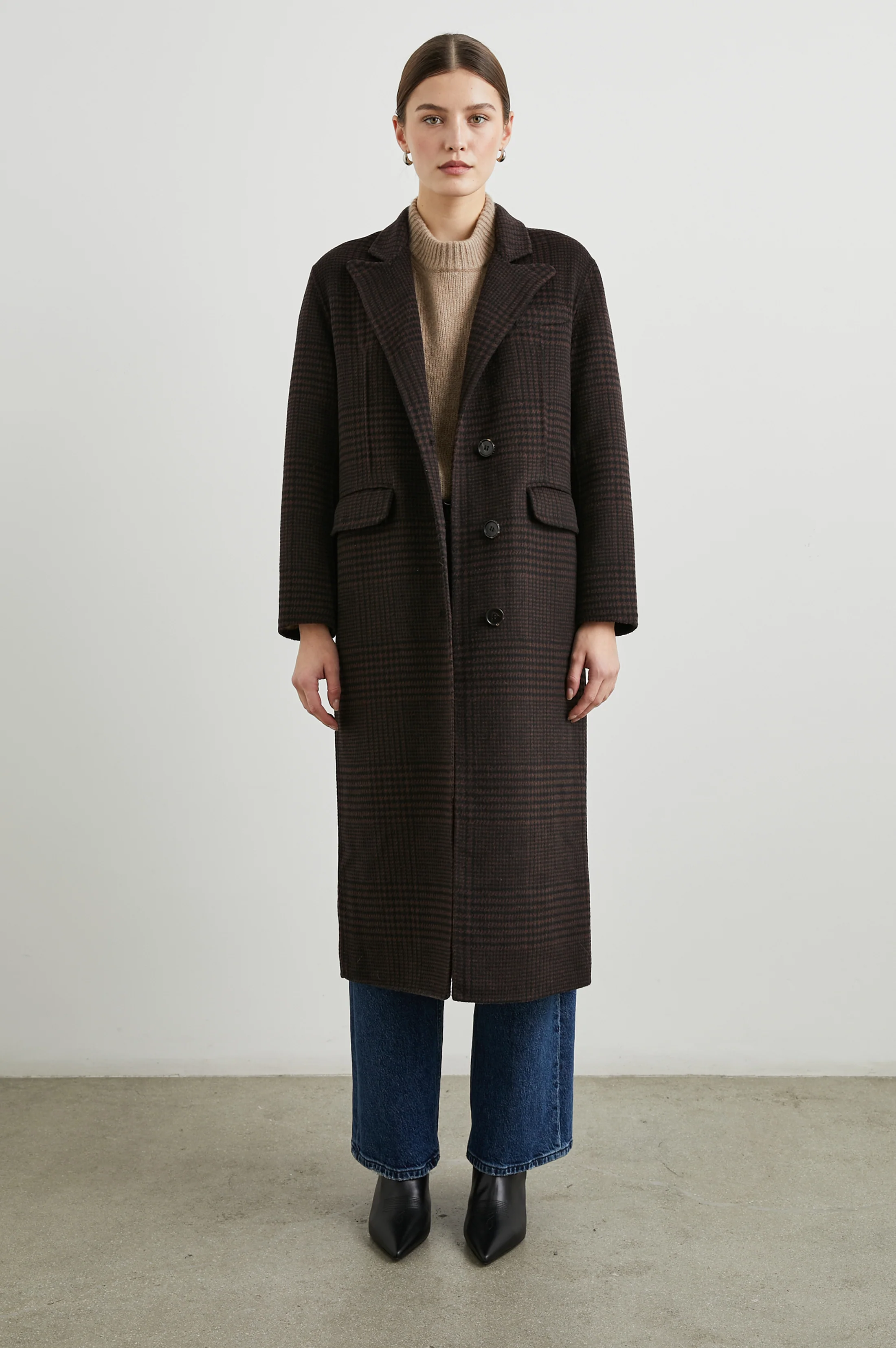 GALLERY COAT - ESPRESSO HOUNDSTOOTH - Image 3