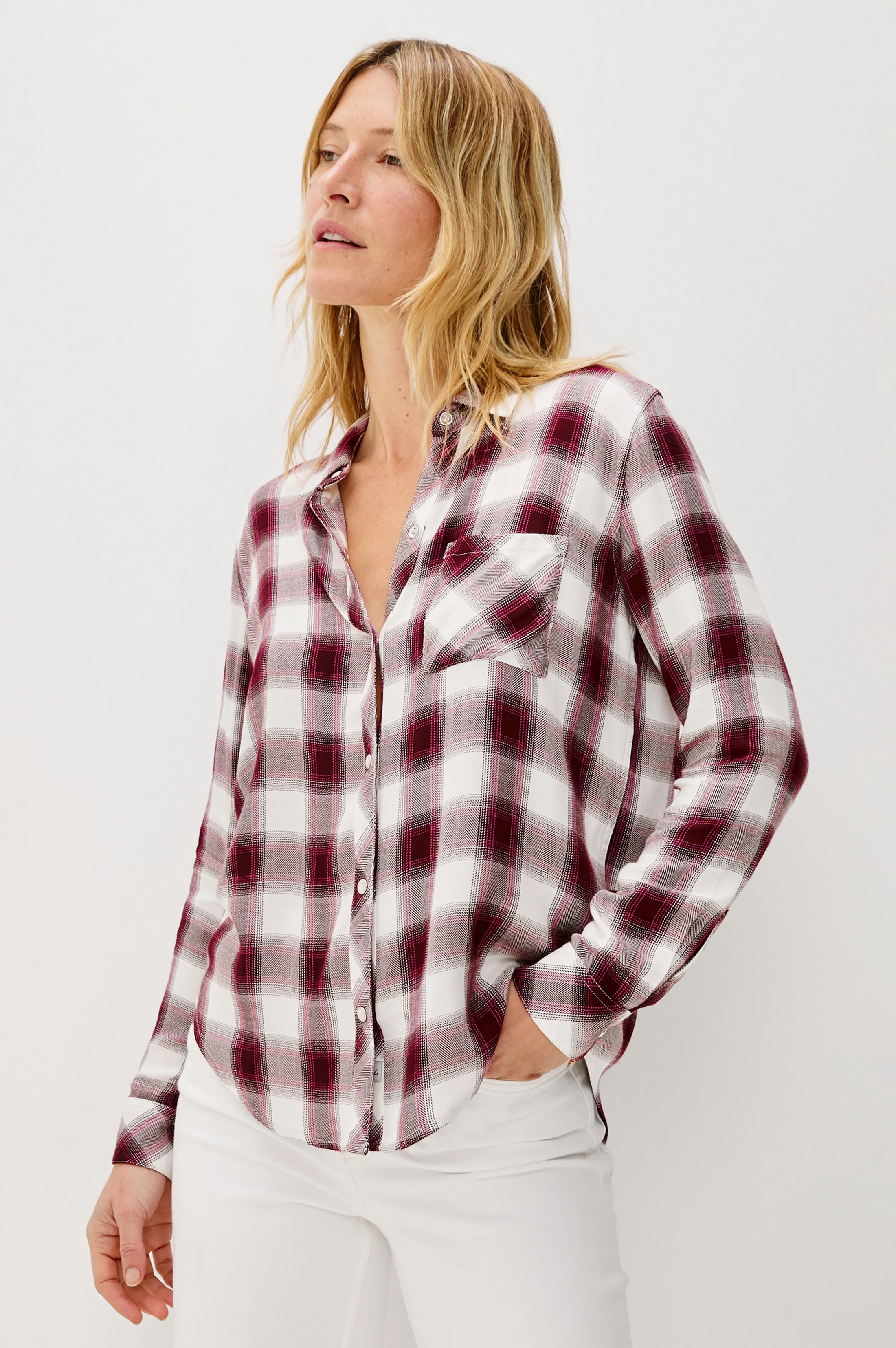 HUNTER SHIRT - RASPBERRY WINE - Image 4