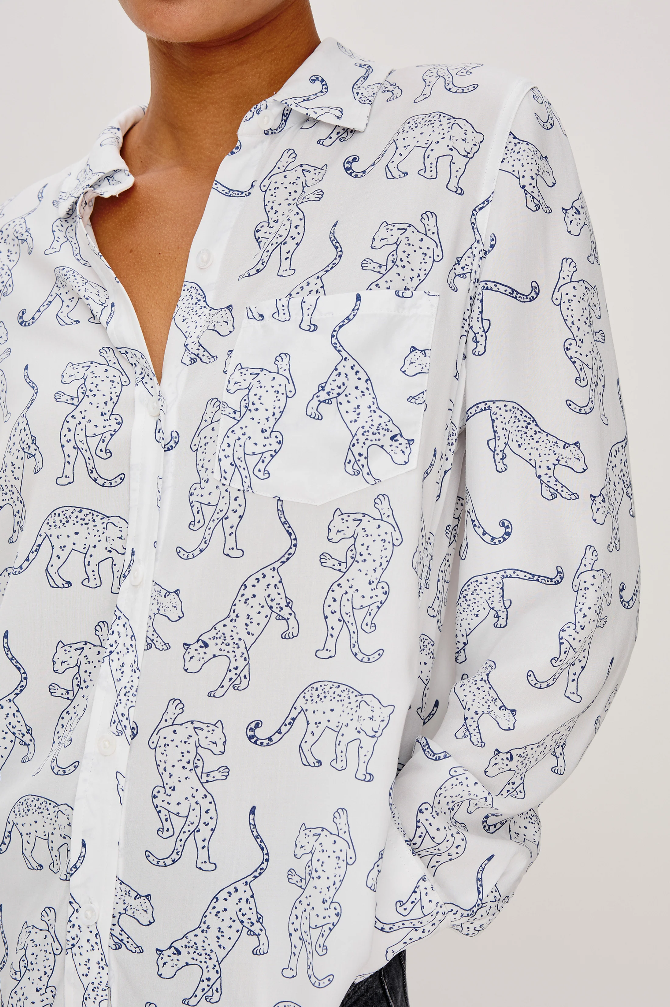 KATHRYN SHIRT - COBALT JAGUAR