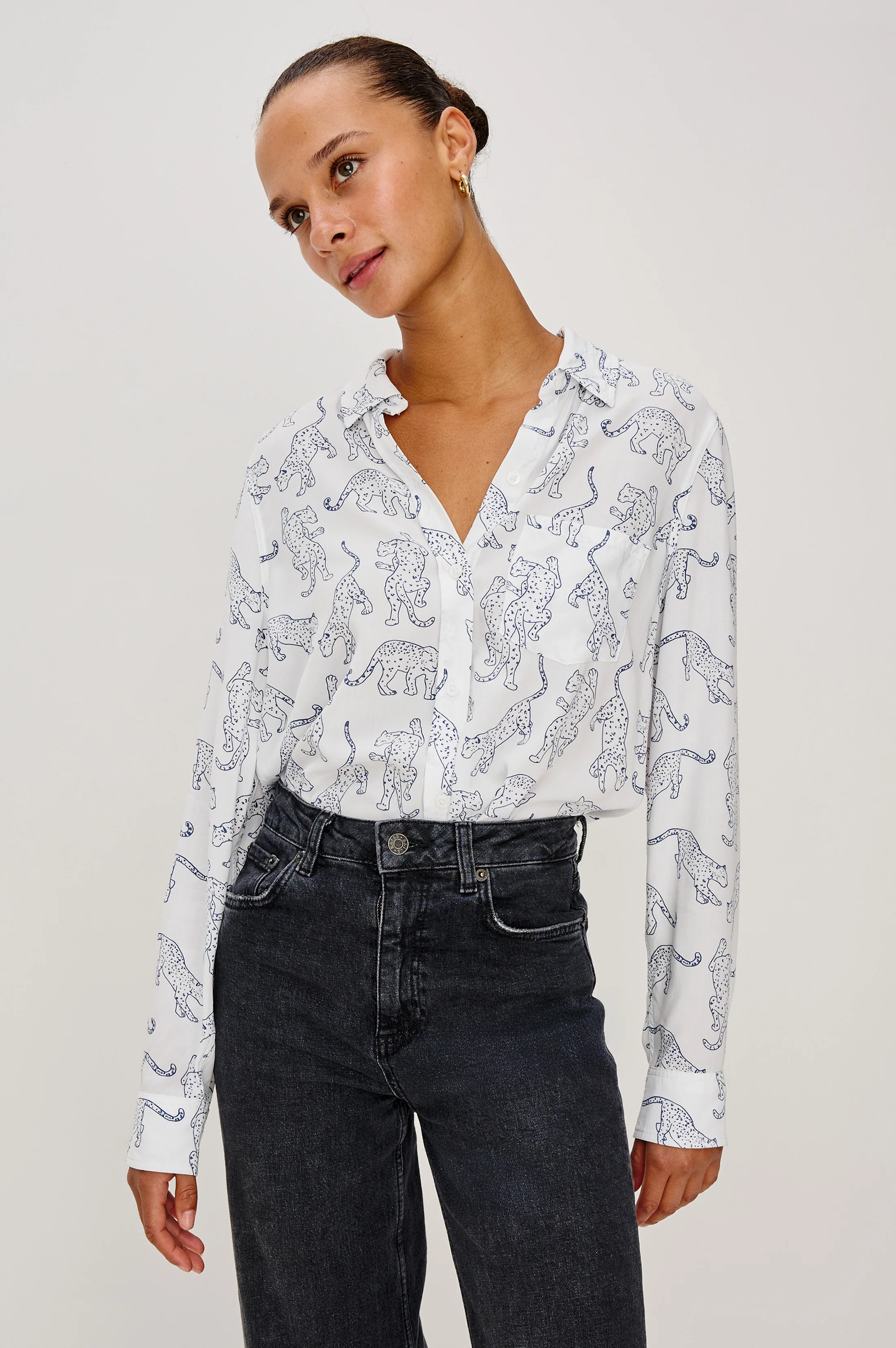KATHRYN SHIRT - COBALT JAGUAR - Image 2