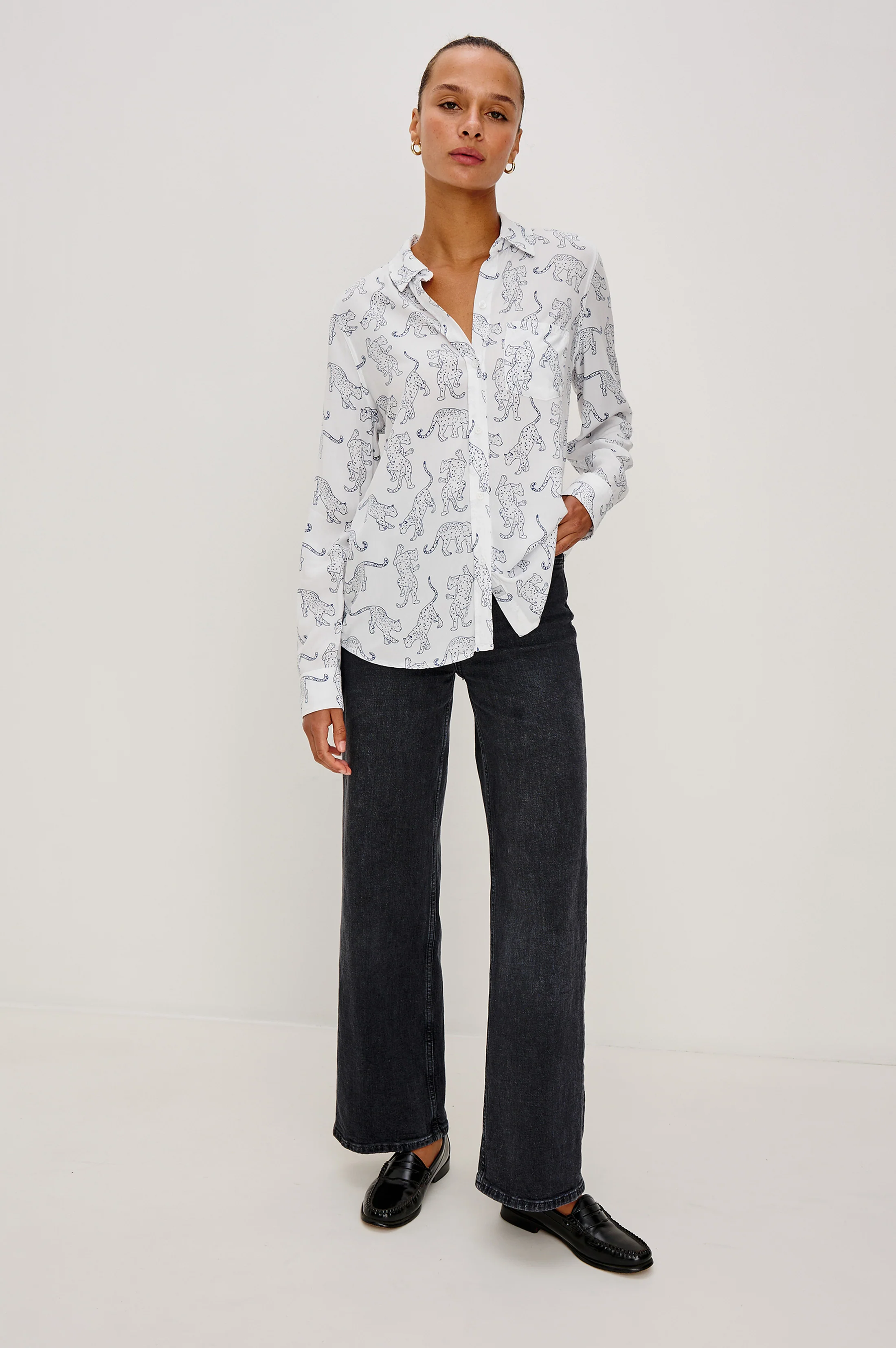 KATHRYN SHIRT - COBALT JAGUAR - Image 3