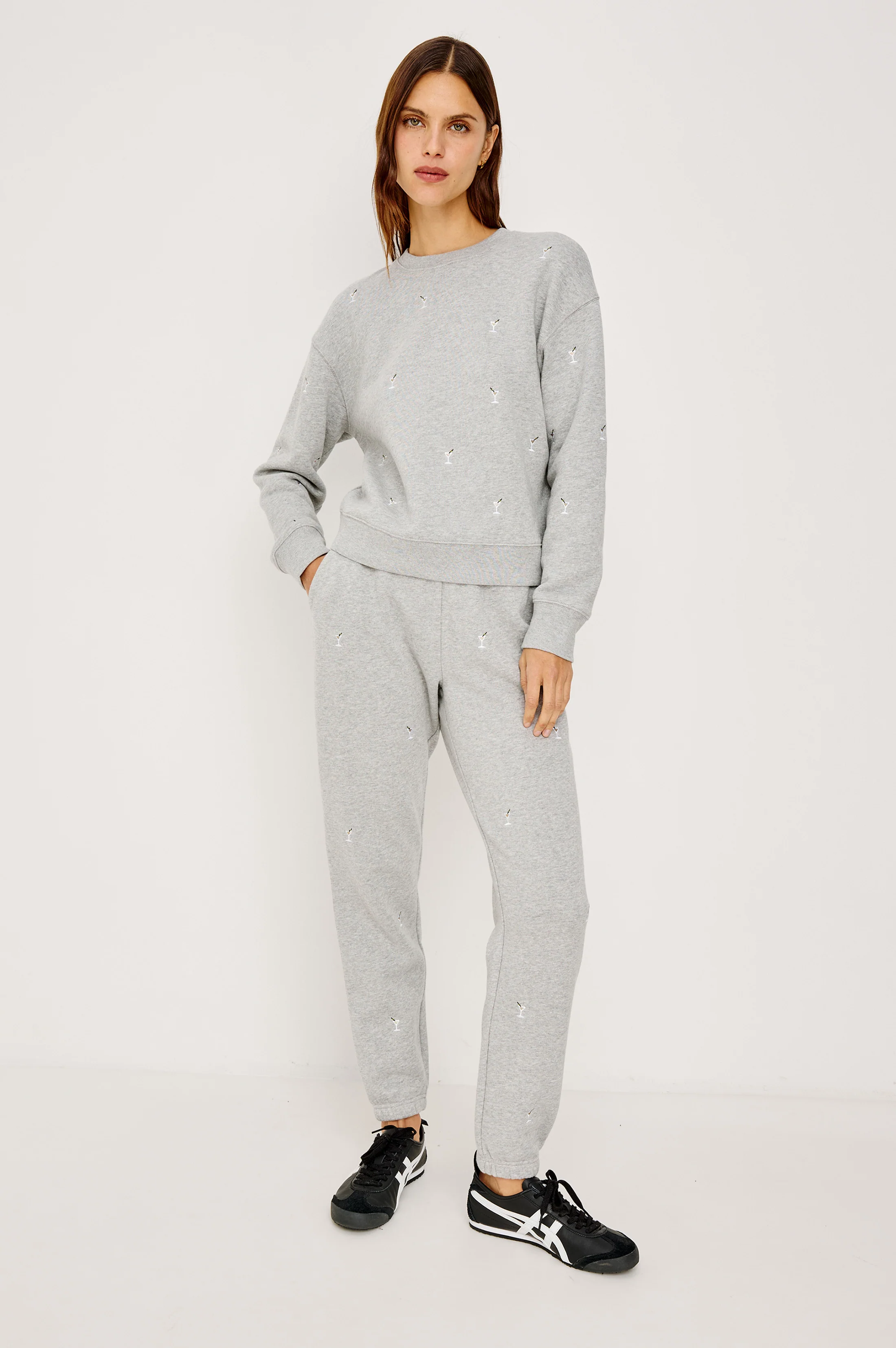 KINGSTON SWEATPANT - HEATHER GREY MARTINI EMBROIDERY - Image 2