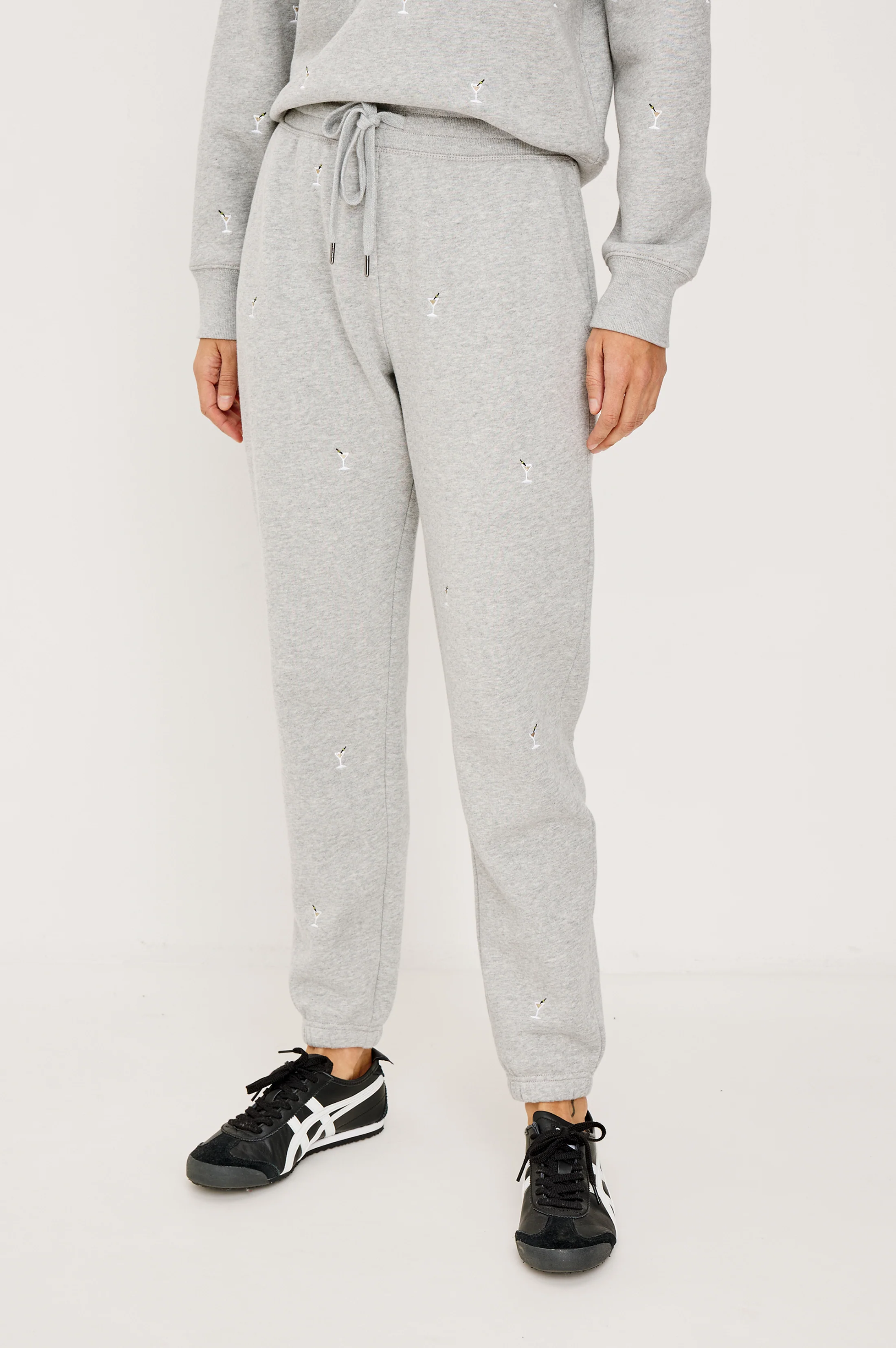 KINGSTON SWEATPANT - HEATHER GREY MARTINI EMBROIDERY - Image 3