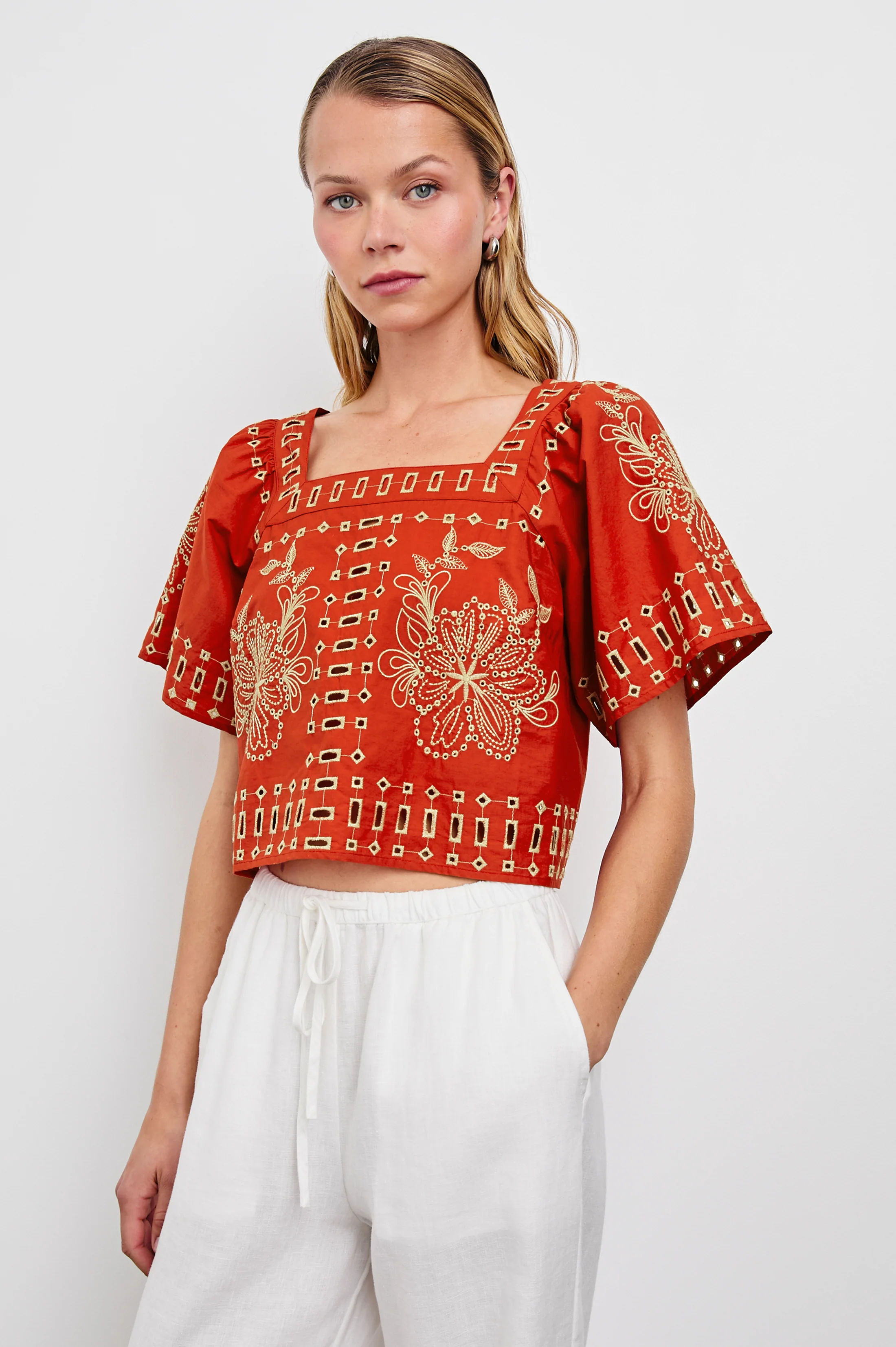 LAINE TOP - TERRACOTTA