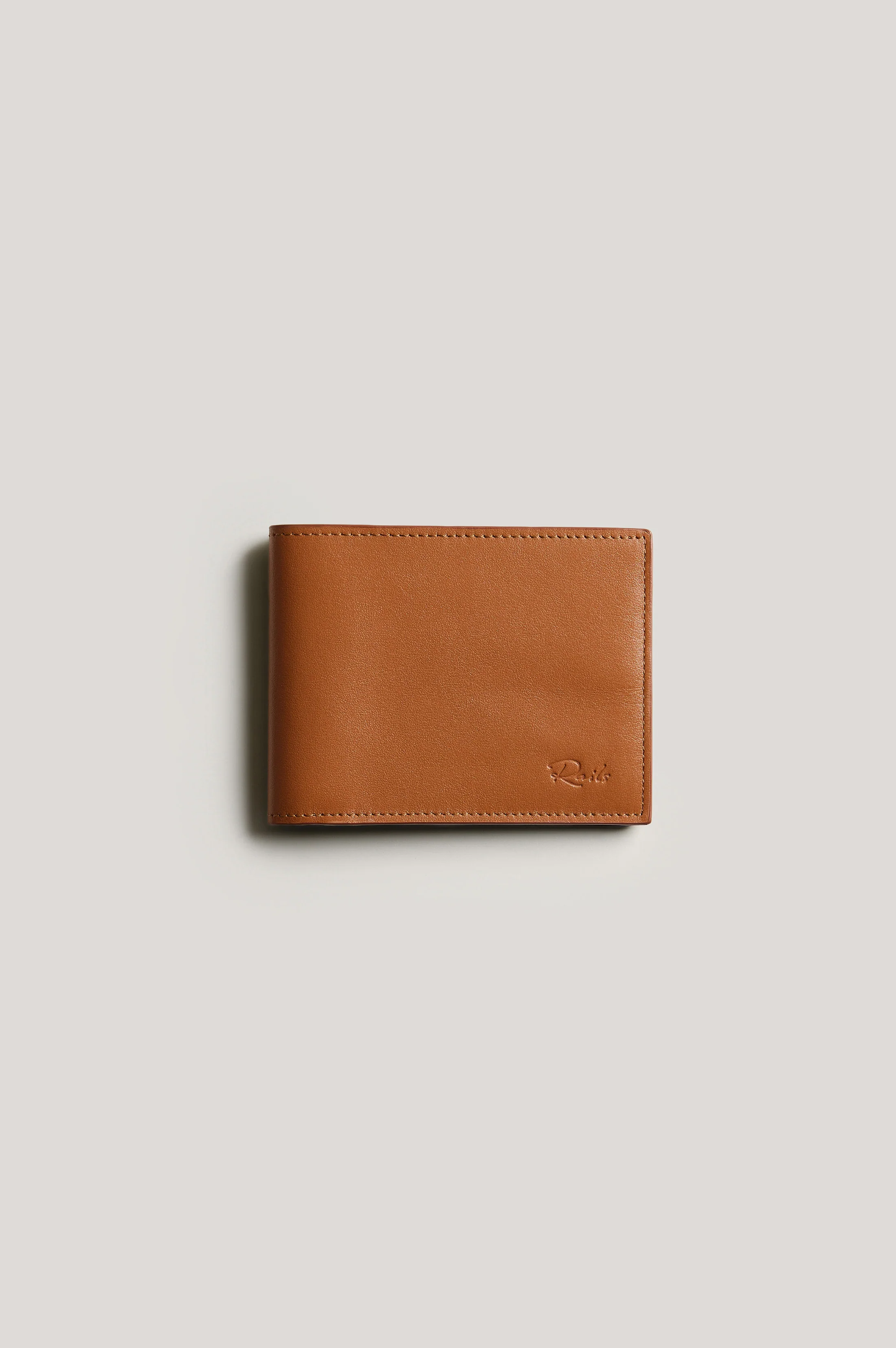 LEATHER BILLFOLD WALLET - COGNAC