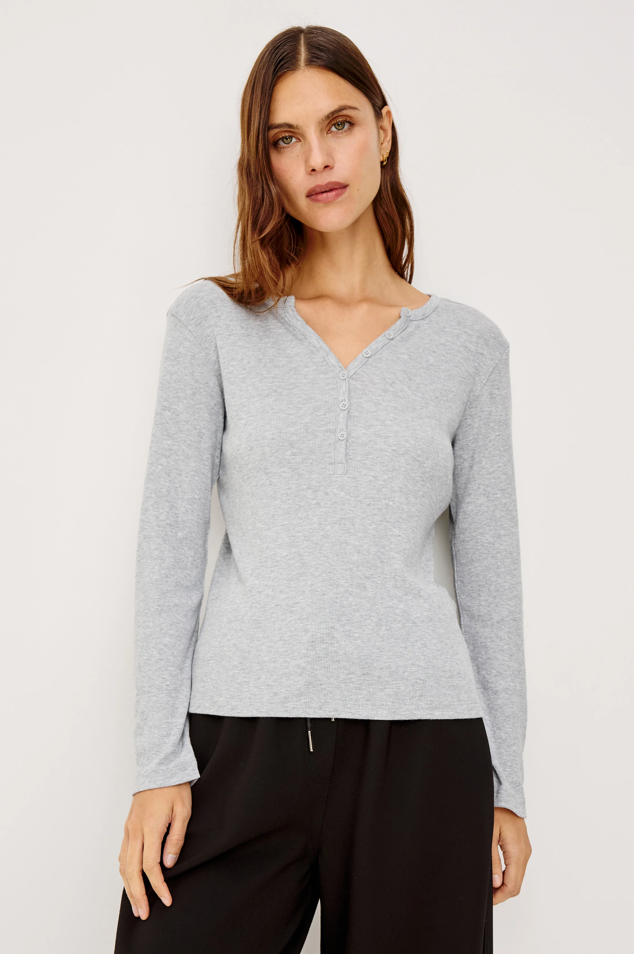 LOUNGE HENLEY - HEATHER GREY