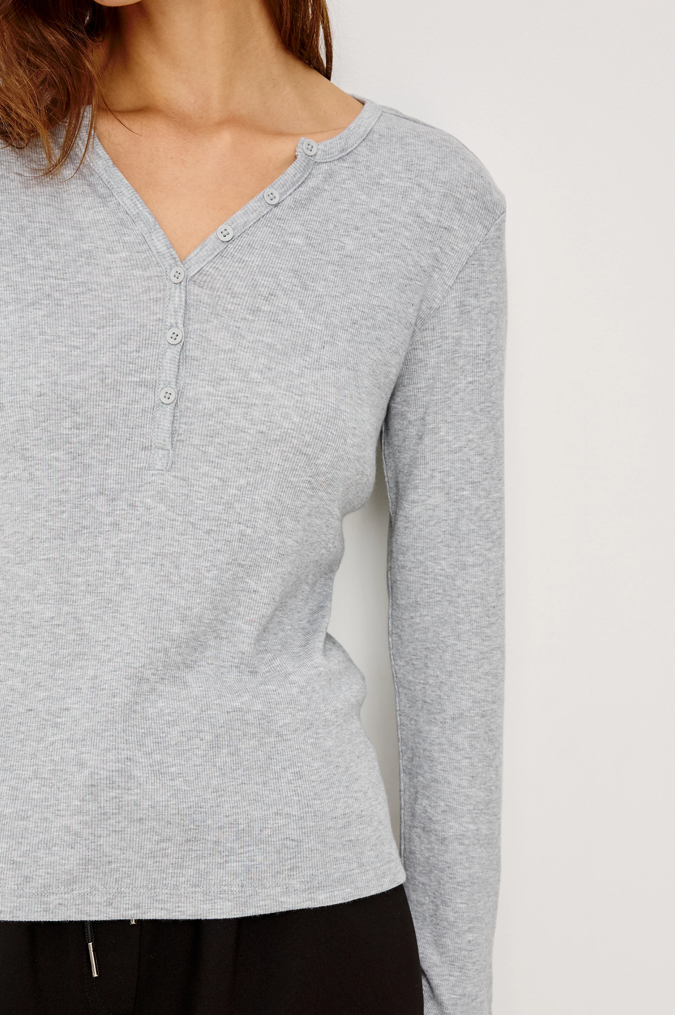 LOUNGE HENLEY - HEATHER GREY - Image 2