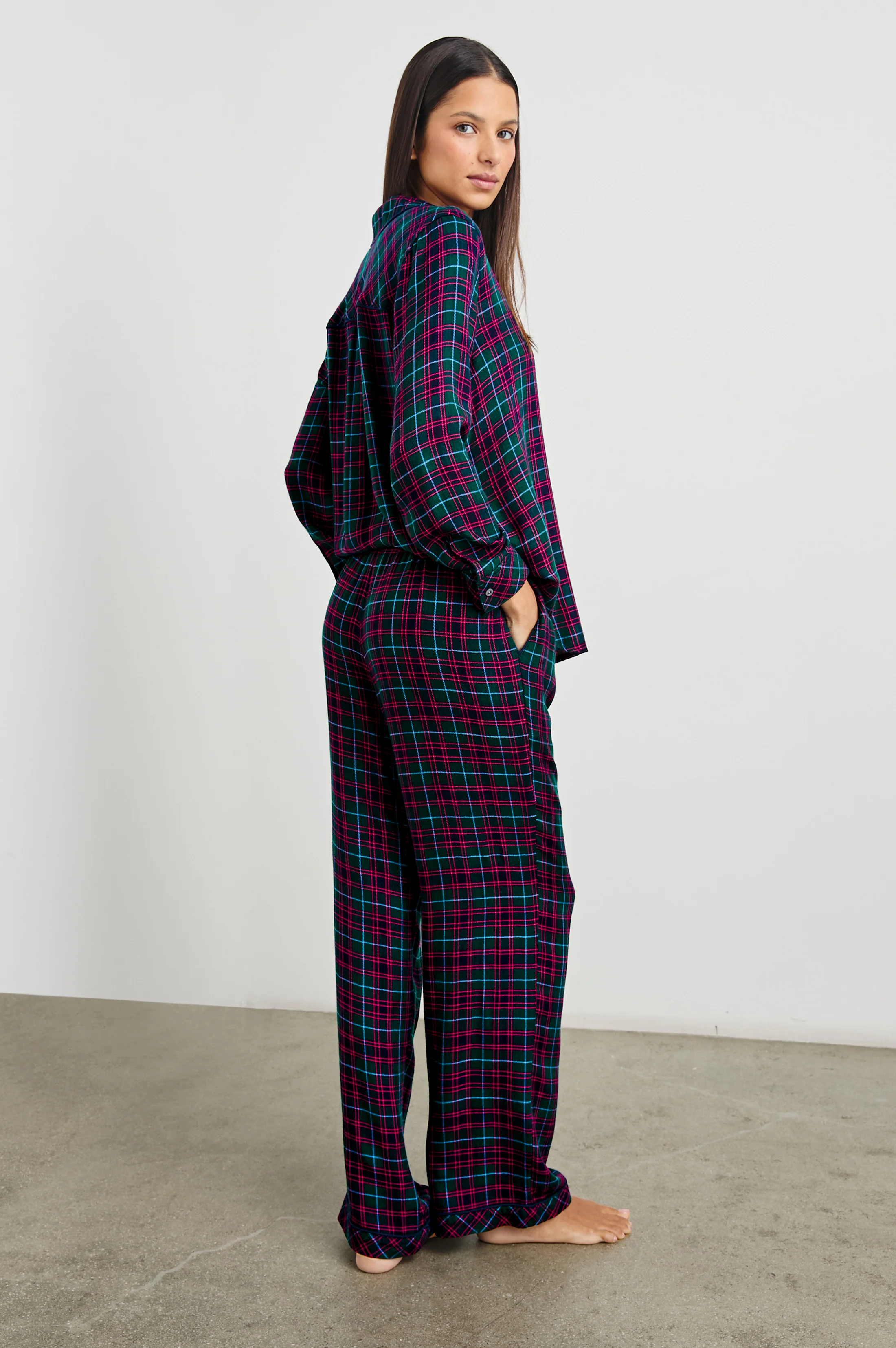 LUNA PAJAMA SET - EVERGREEN FUCHSIA ICE - Image 4