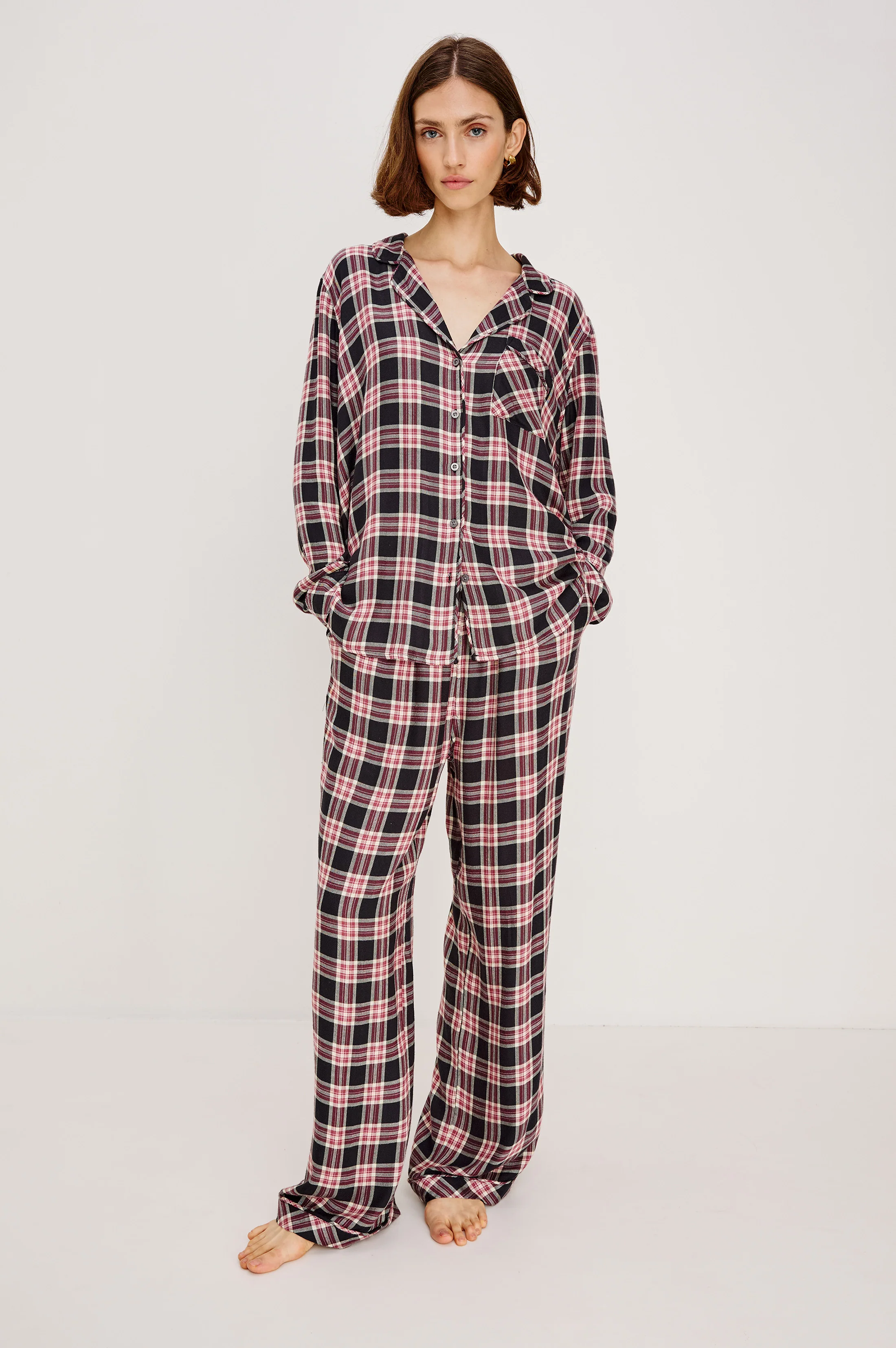 LUNA PAJAMA SET - ONYX PLUM