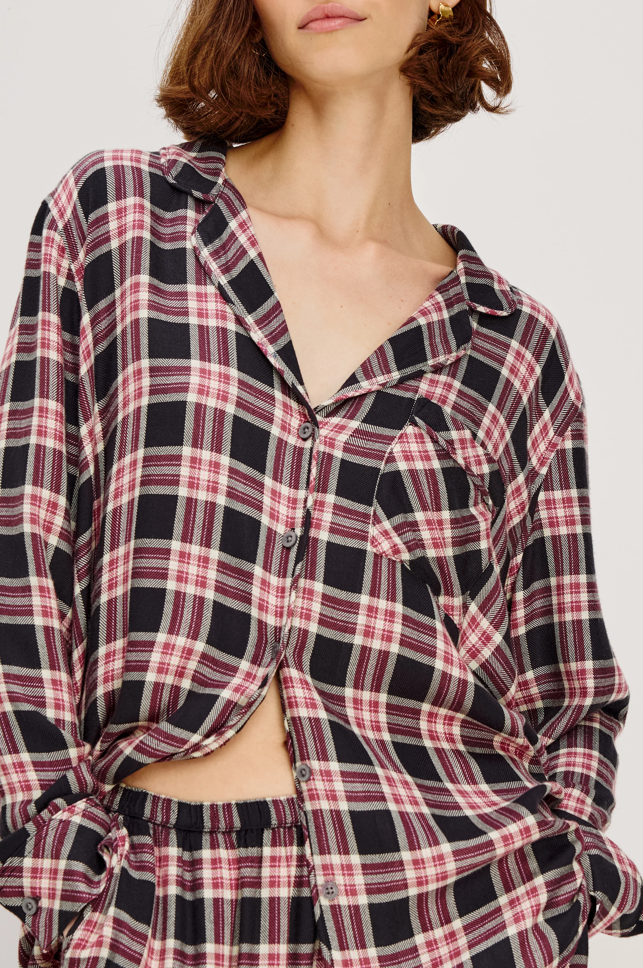 LUNA PAJAMA SET - ONYX PLUM - Image 2