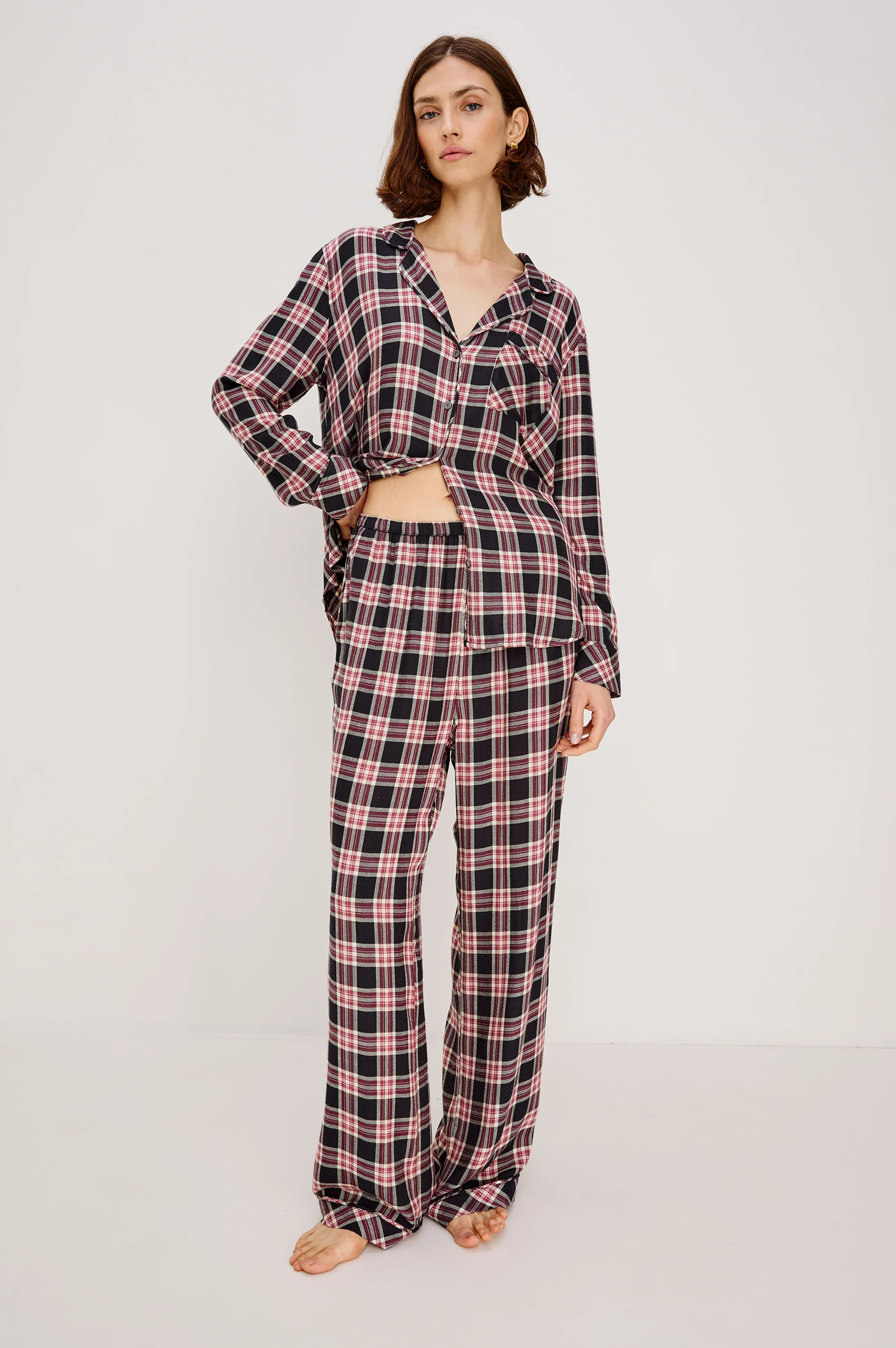 LUNA PAJAMA SET - ONYX PLUM - Image 3