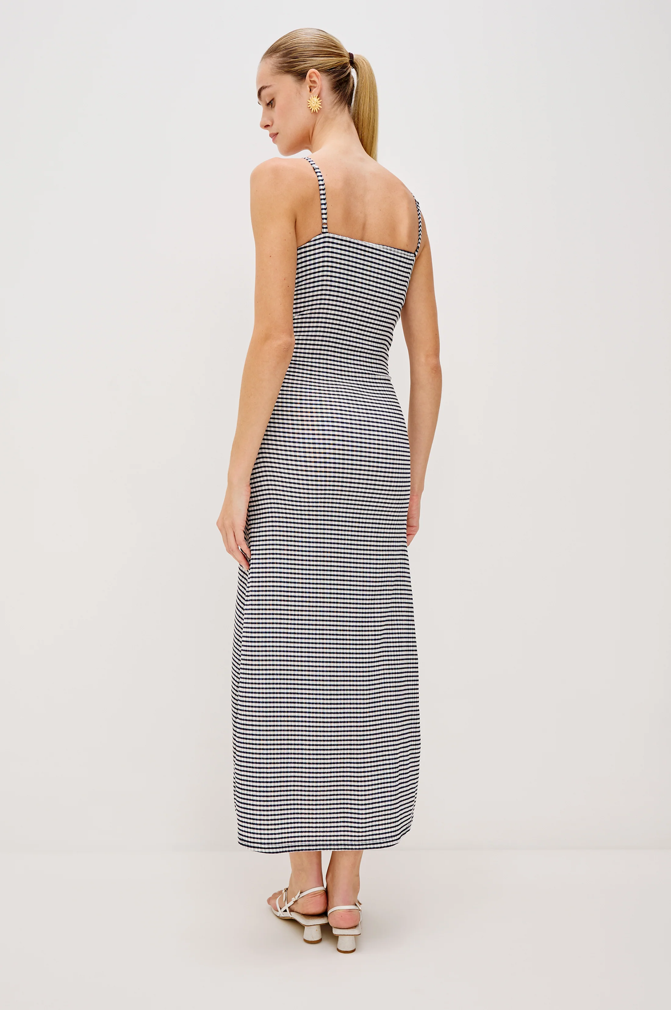 MARI DRESS - NAVY GINGHAM - Image 5