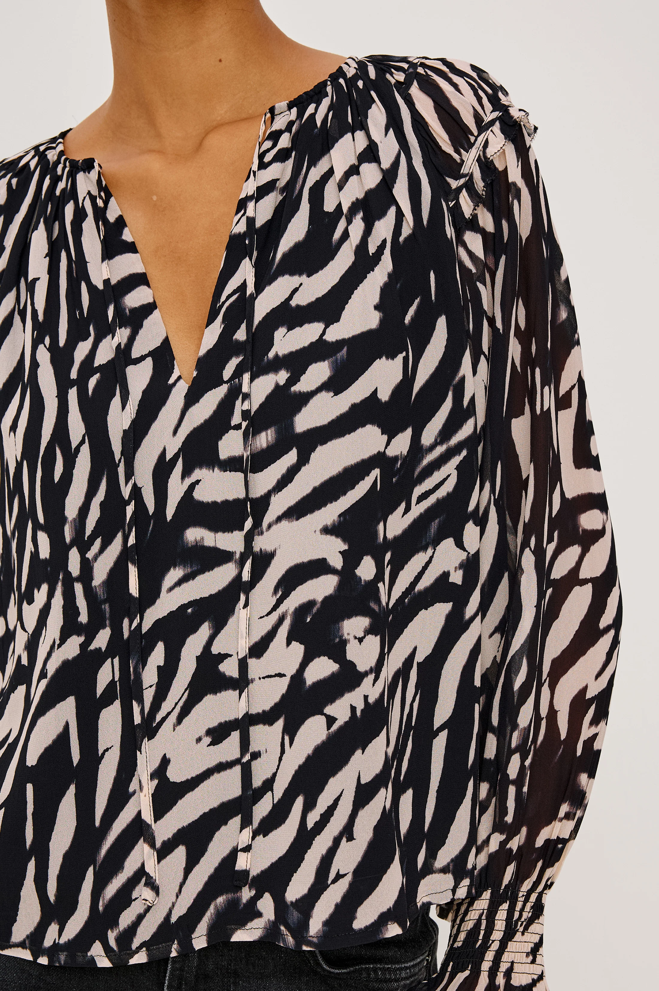 MIRNA TOP - IVORY TIGER STRIPE - Image 2