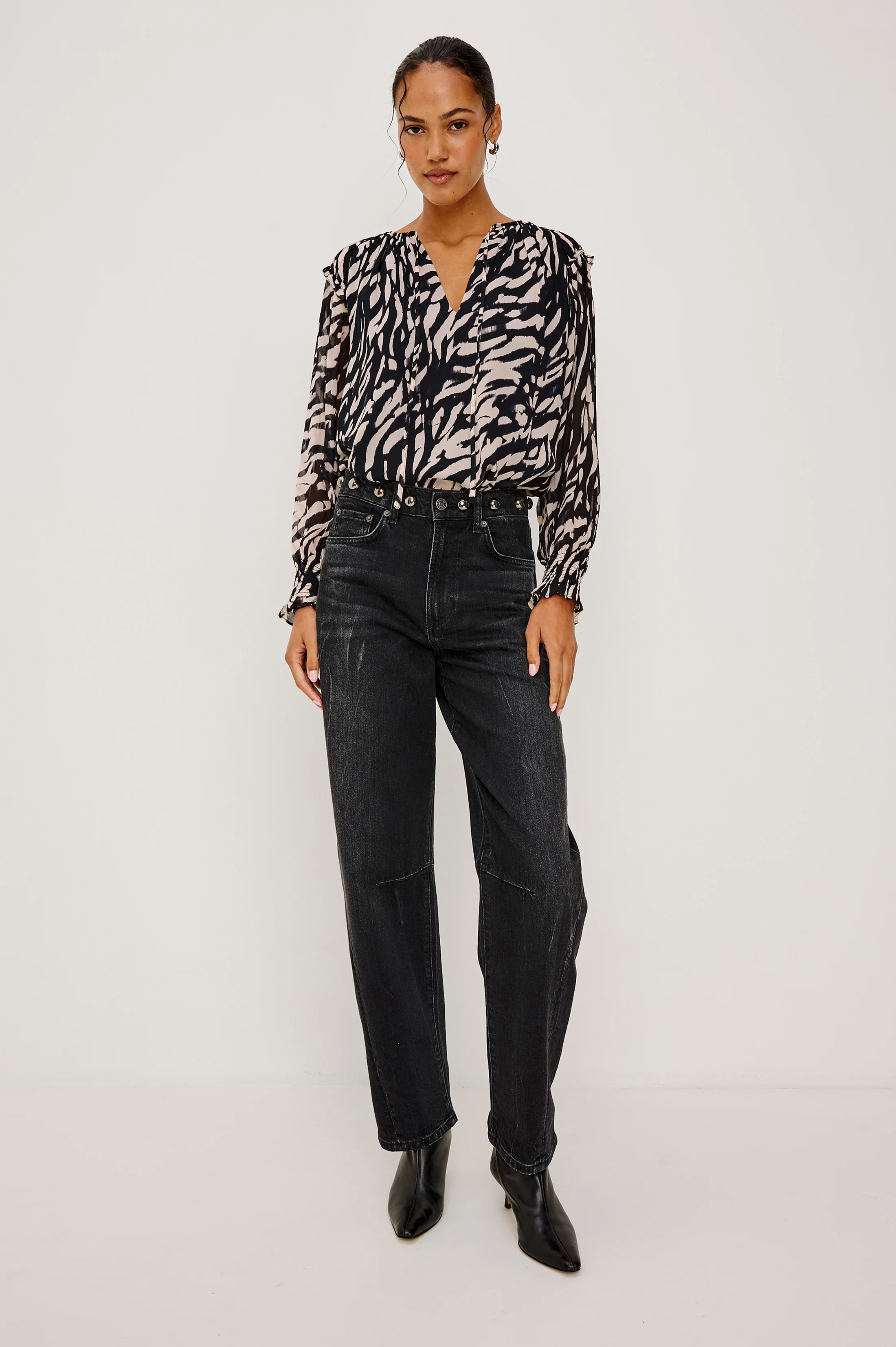 MIRNA TOP - IVORY TIGER STRIPE - Image 4