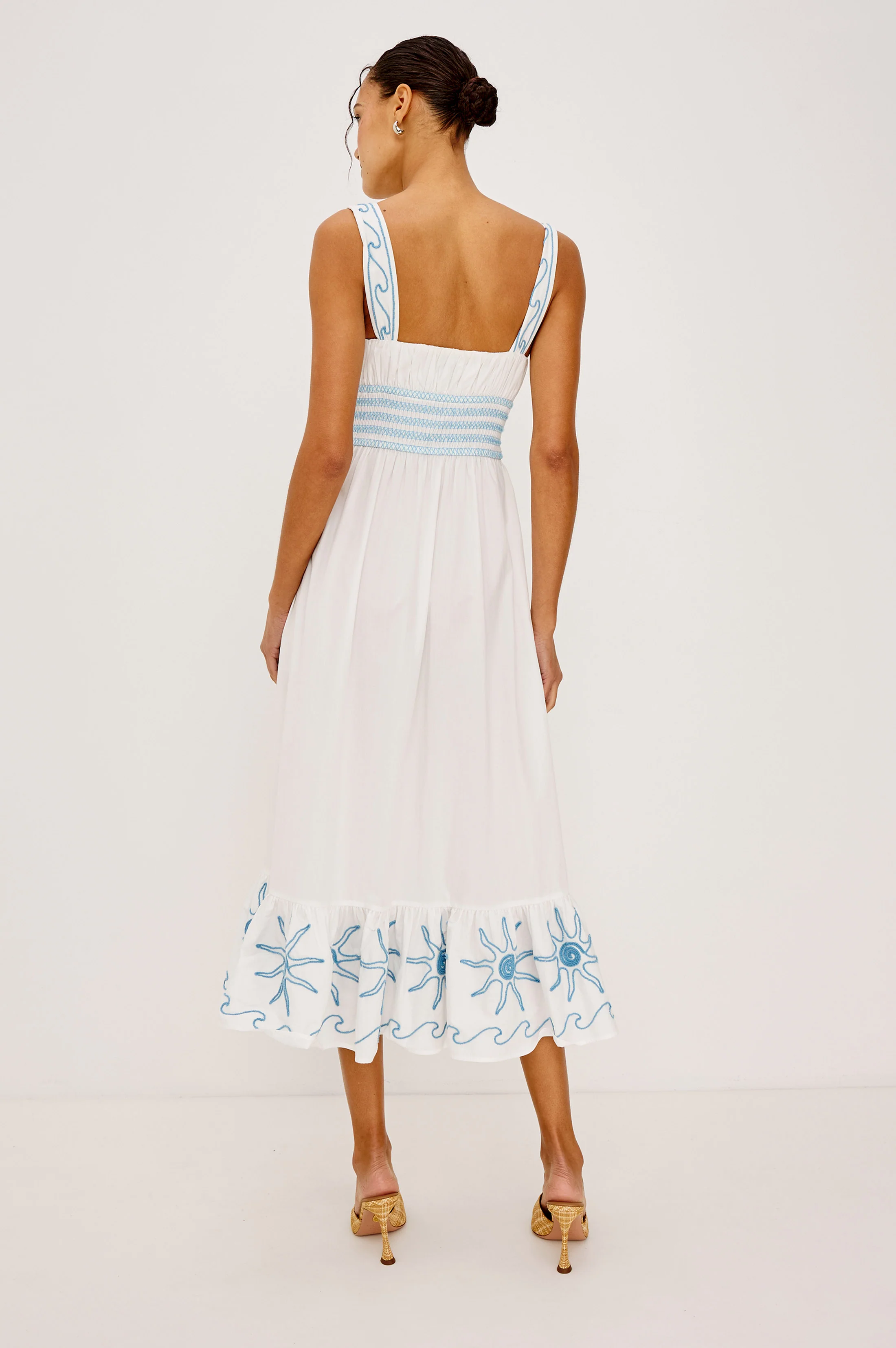 MOIRA DRESS - BLUE SOUTACHE SUNS - Image 5