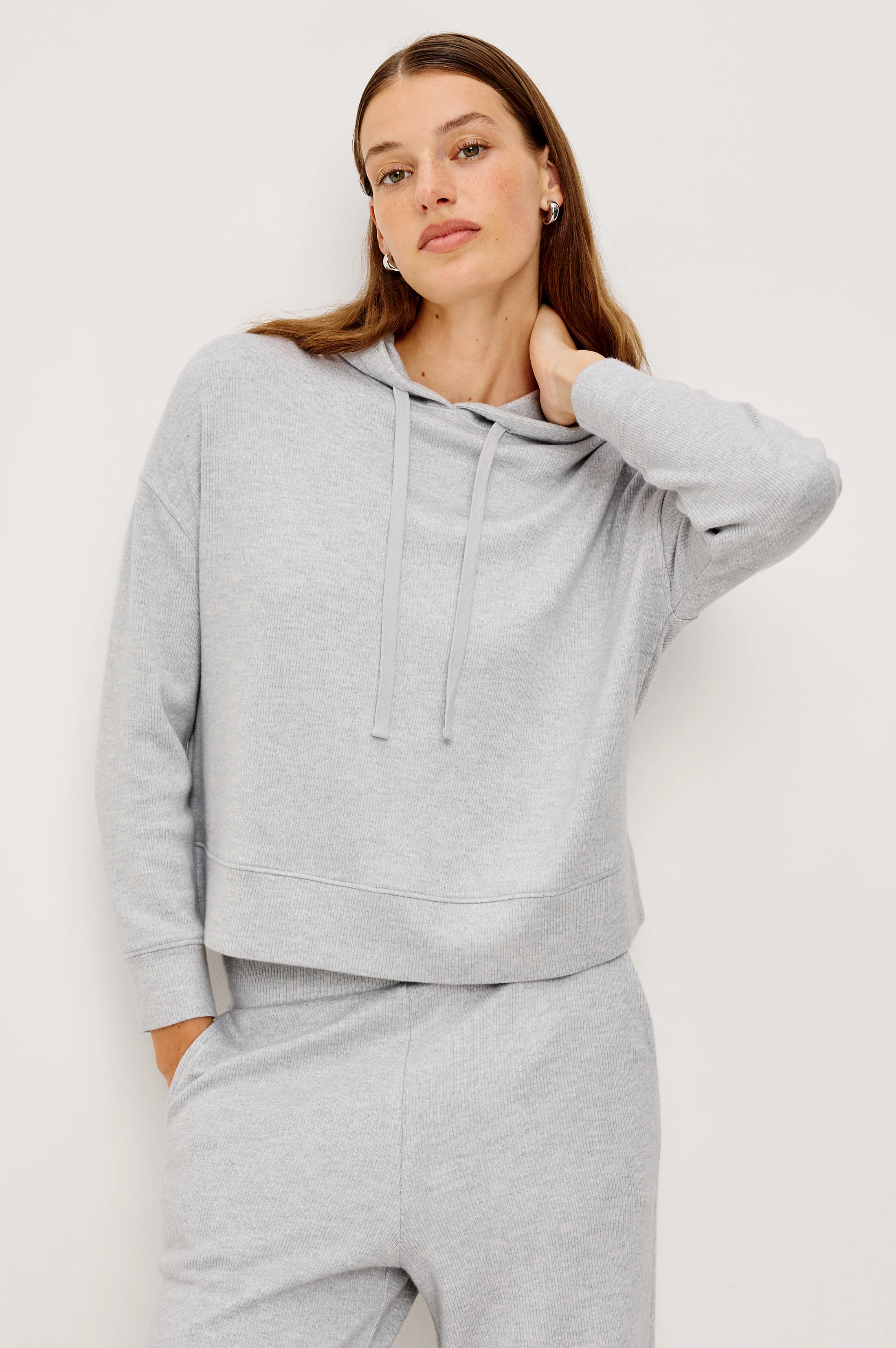 NICO SWEATSHIRT - HEATHER GREY BRUSHED - Image 3