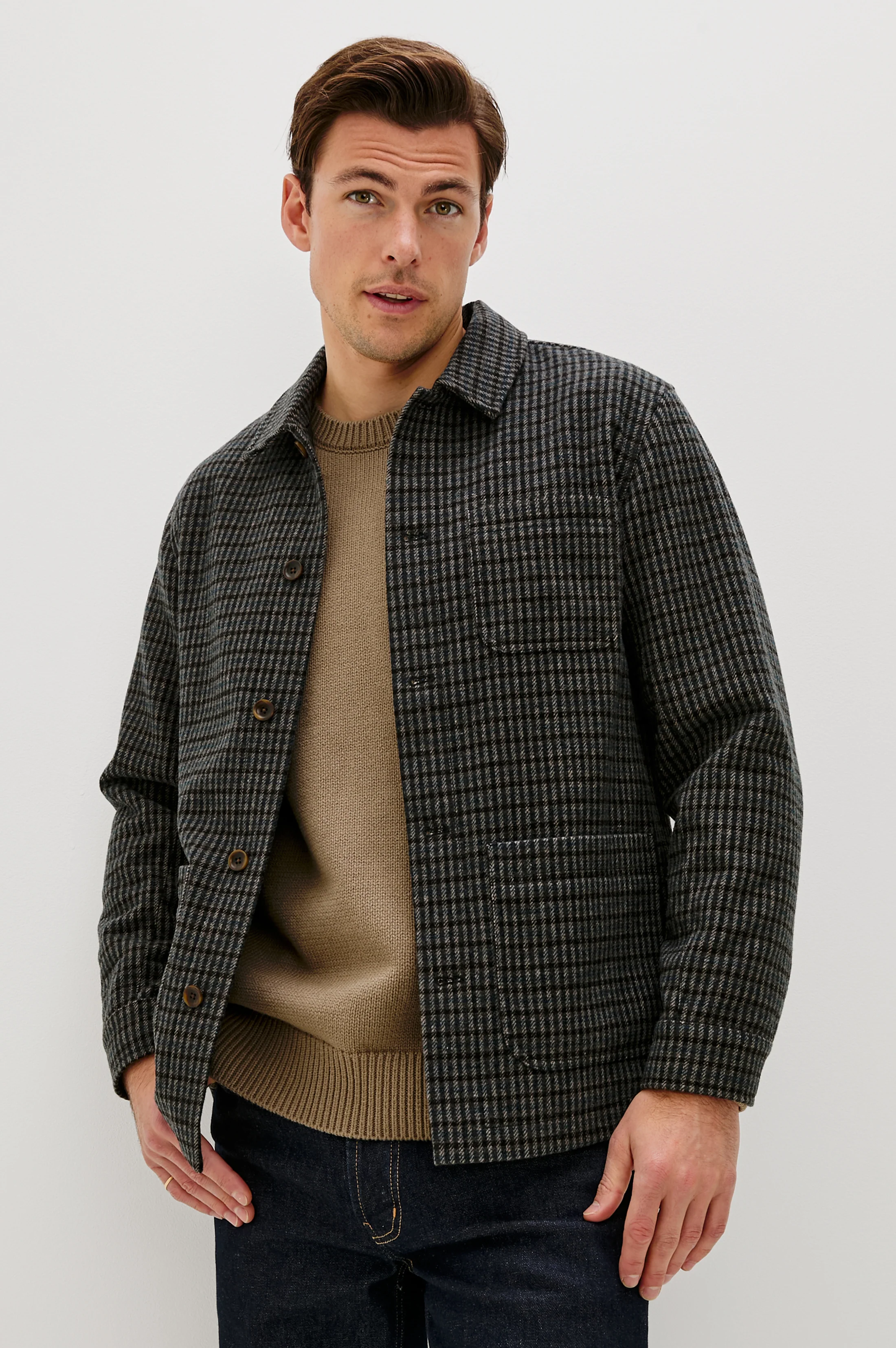 PASCAL JACKET - GREY CHECK PLAID - Image 4