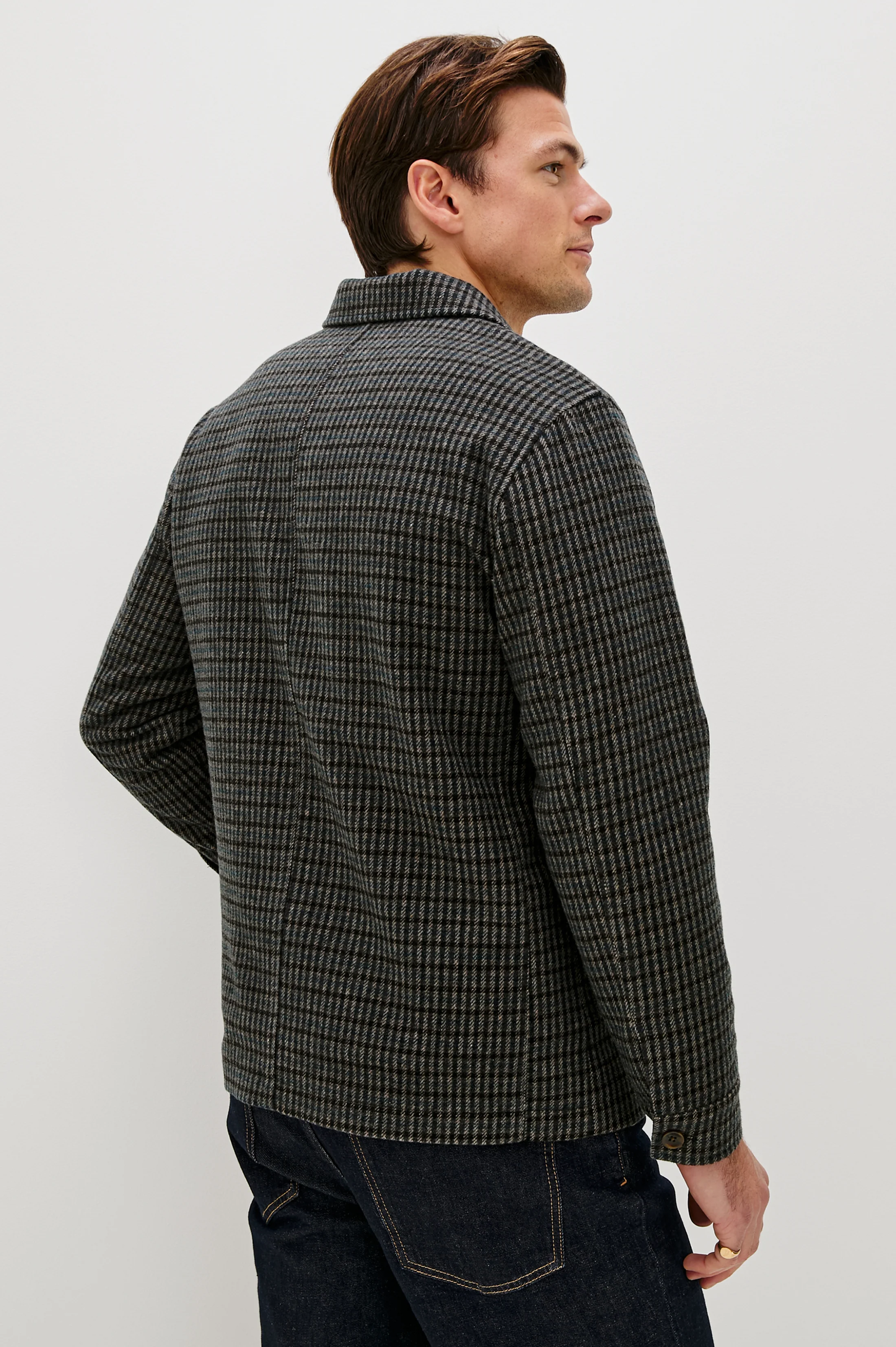 PASCAL JACKET - GREY CHECK PLAID - Image 5