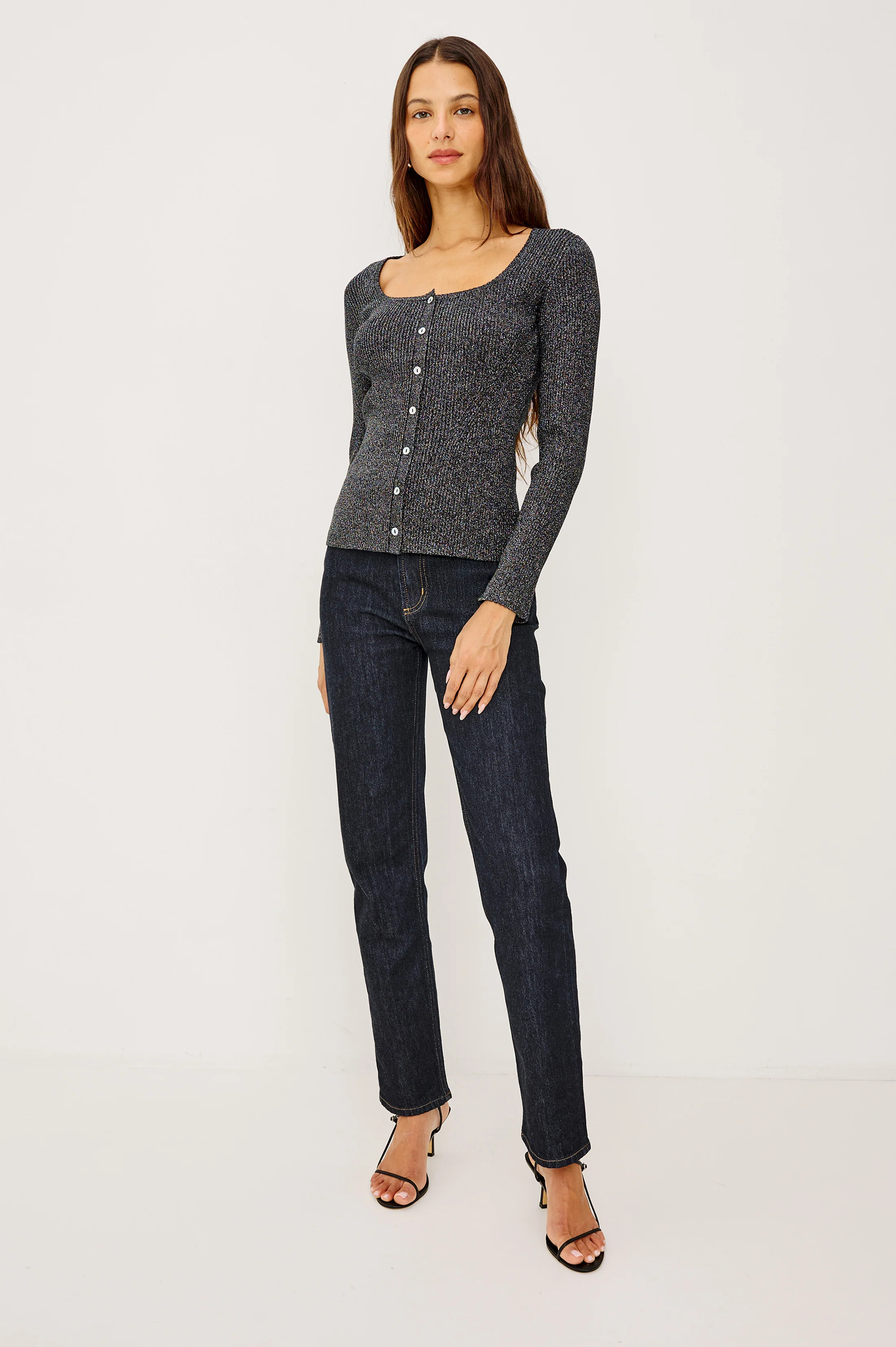 PAULINA SWEATER - GUNMETAL LUREX - Image 4