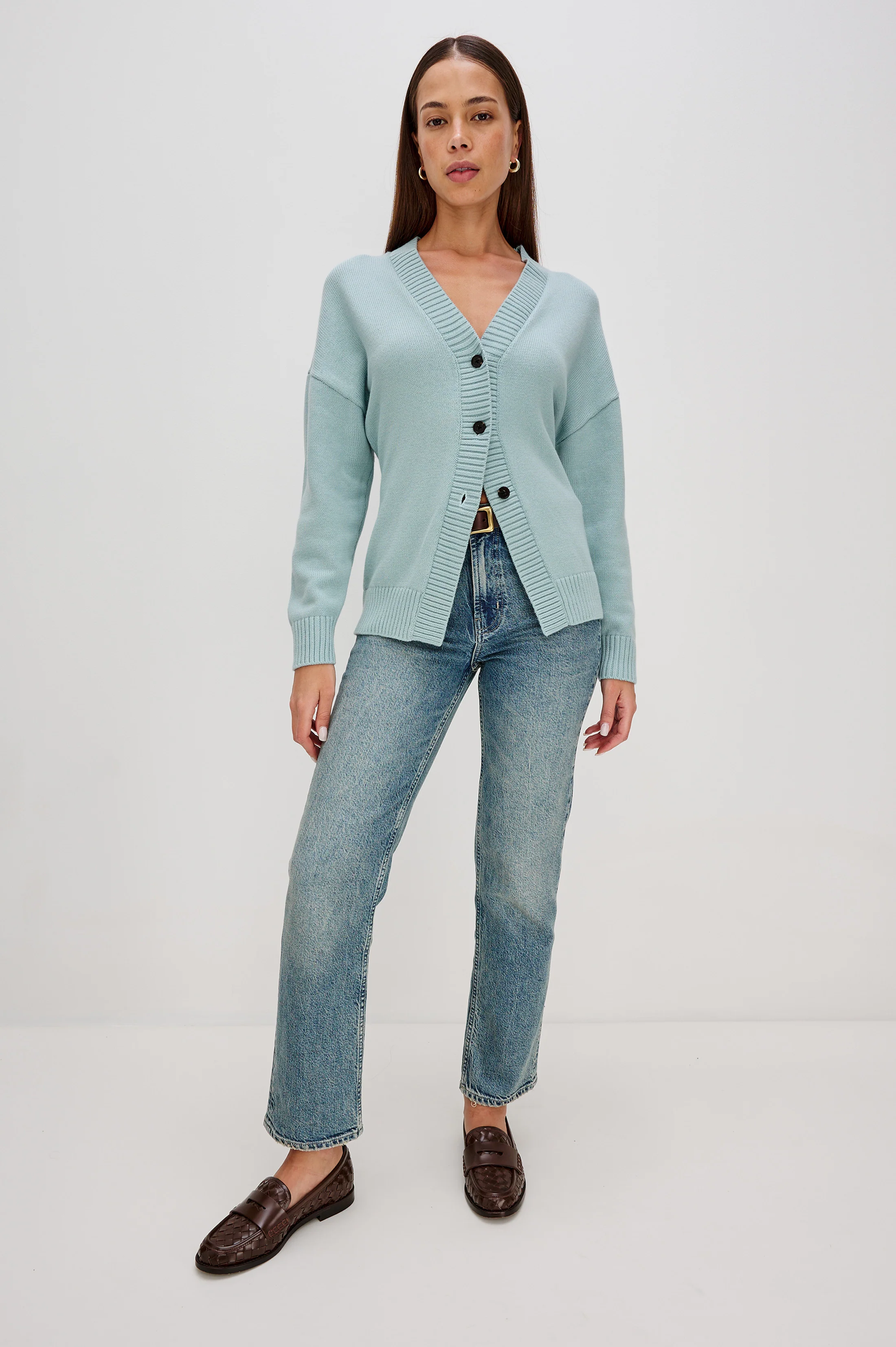 PHILIPPA CARDIGAN - STONE BLUE - Image 3