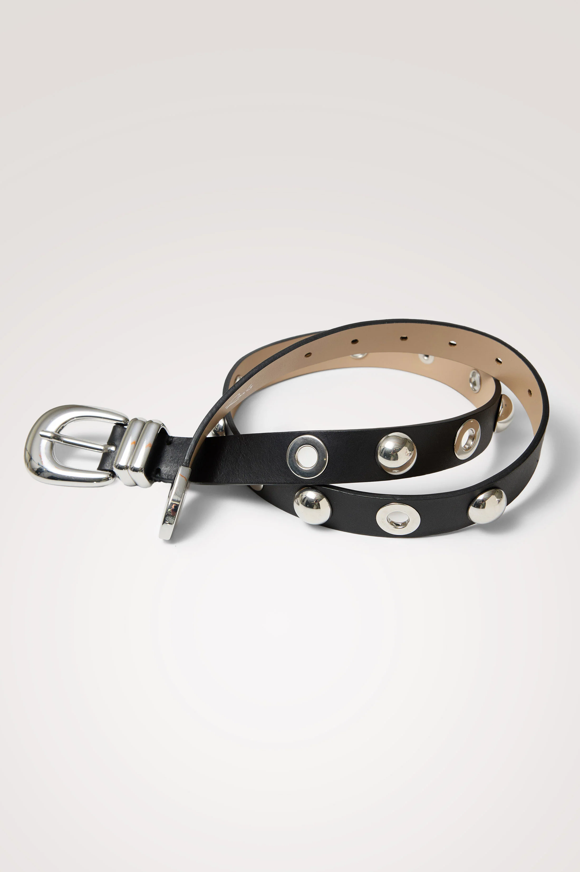 PRESLEY BELT - BLACK SILVER STUDDED - Image 2