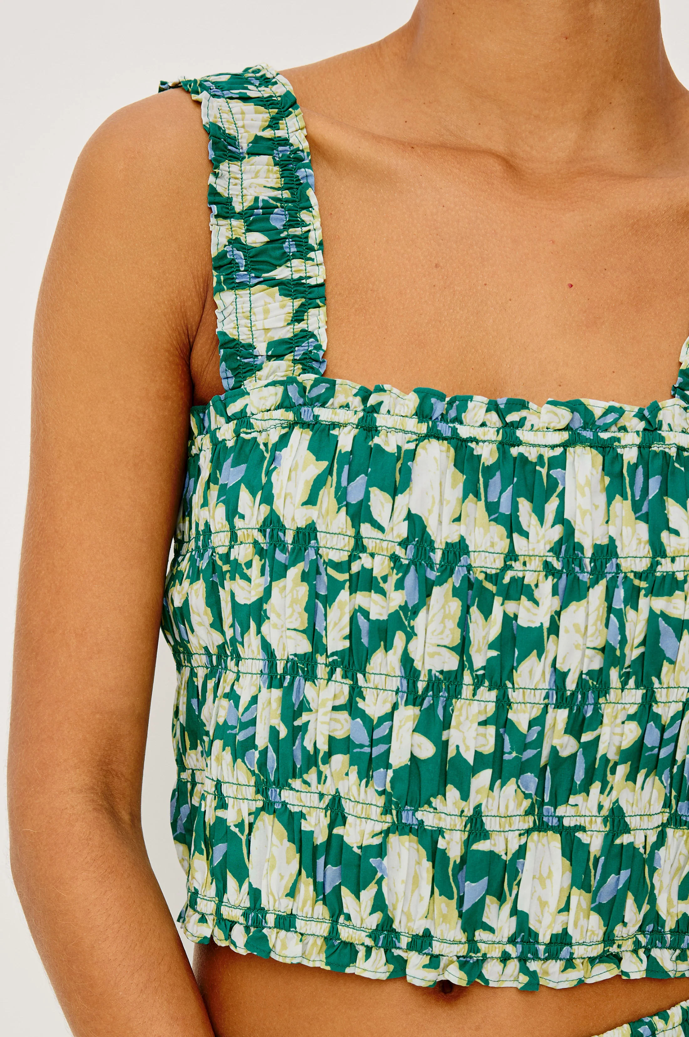 QUINN TOP - GREEN MAYFLOWER - Image 2