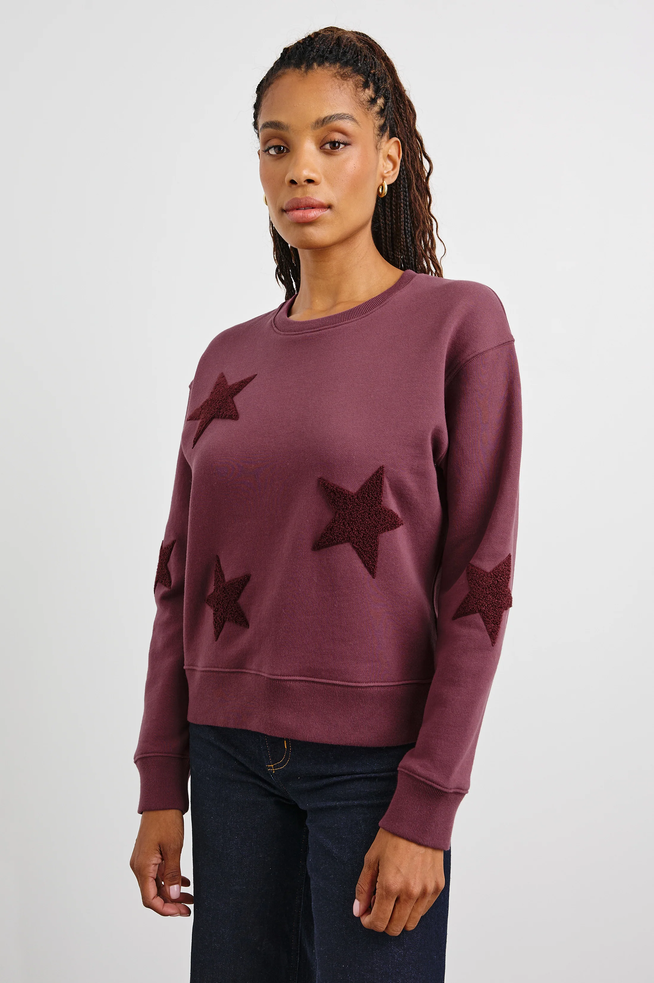 SONIA SWEATSHIRT - BURGUNDY - Image 4