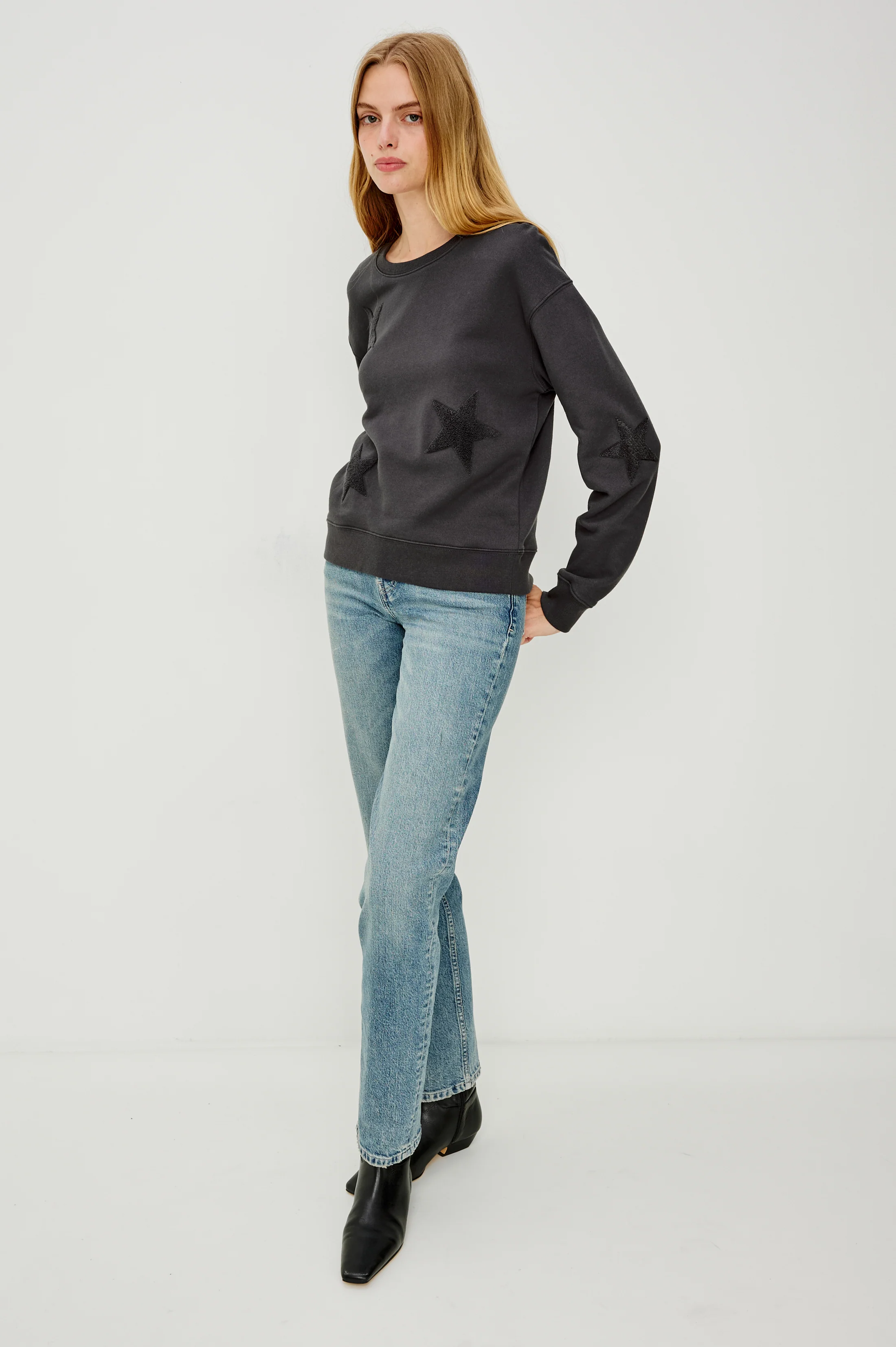 SONIA SWEATSHIRT - WASHED BLACK - Image 3