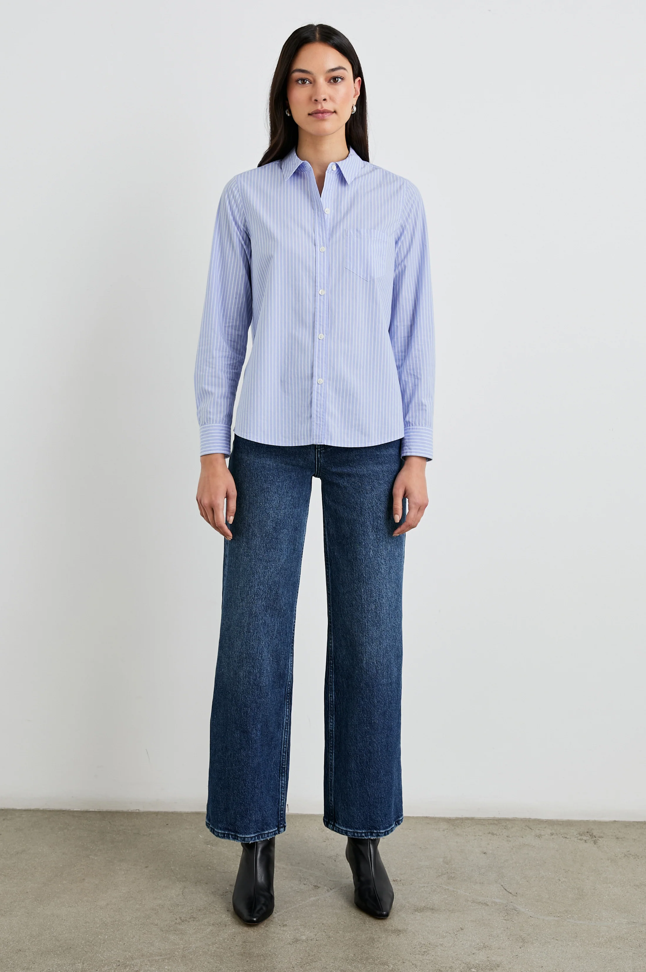 STINA SHIRT - OXFORD WHITE STRIPE - Image 5