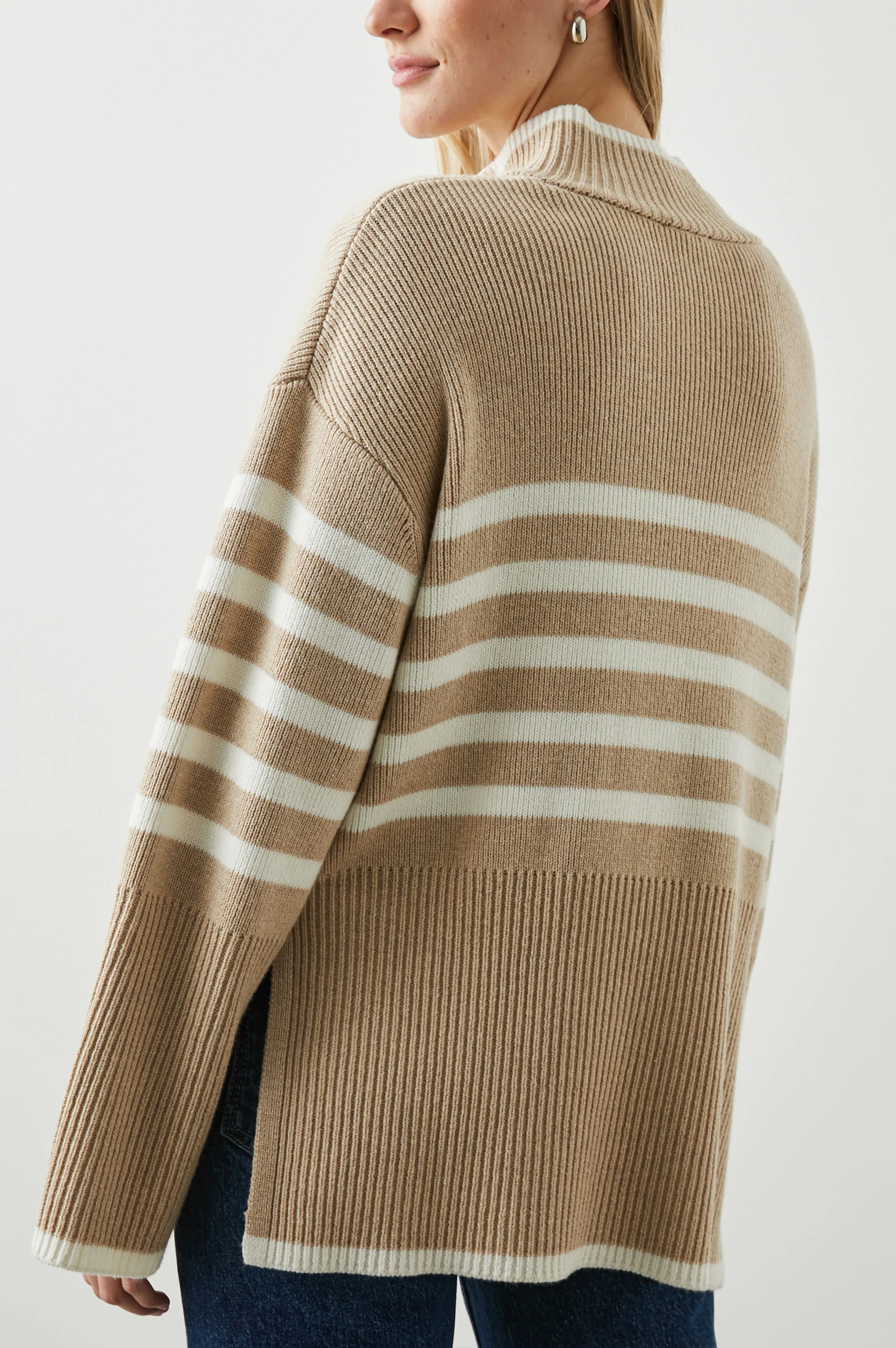 TESSA SWEATER - SAND STRIPE - Image 4