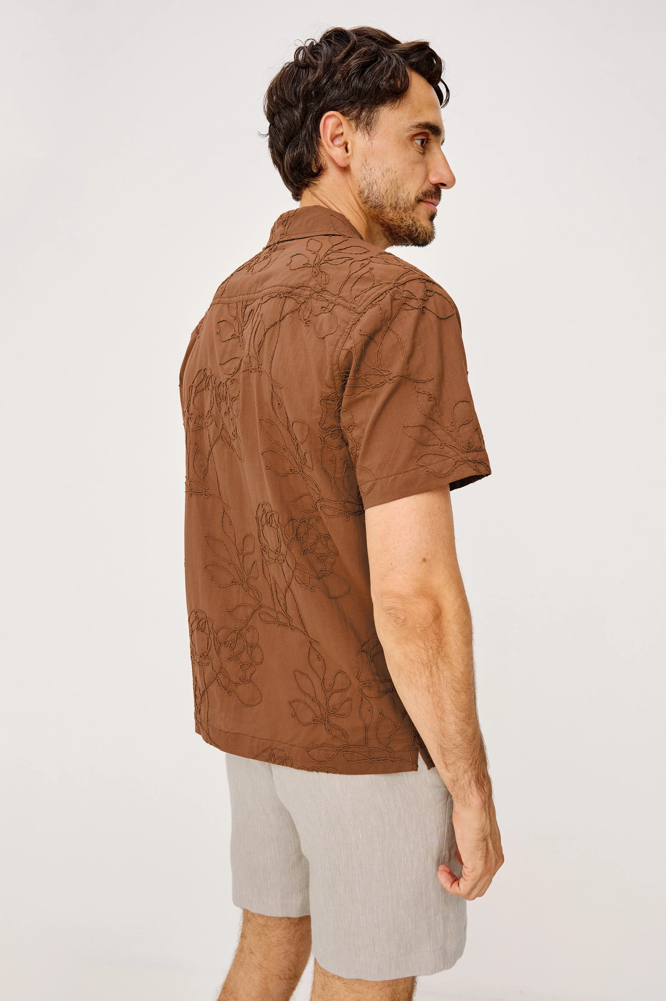 TYLER SHIRT - FLORAL ROPE RUST - Image 5