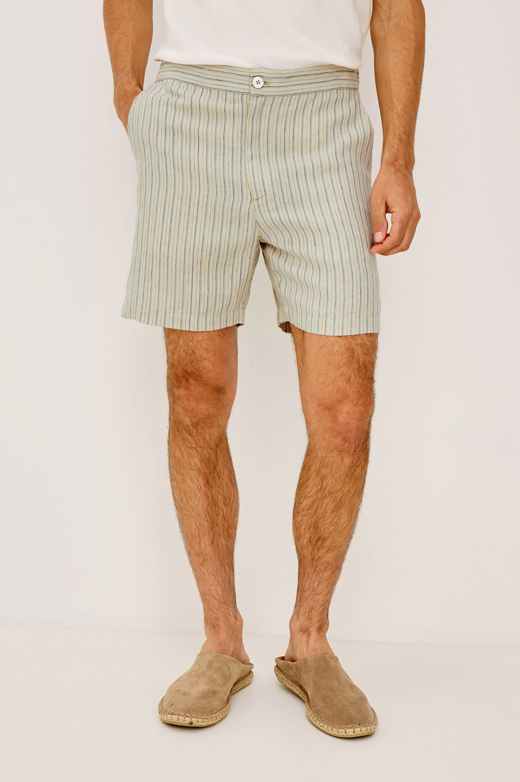 WILSON SHORT - ECRU MULTI STRIPE - Image 4