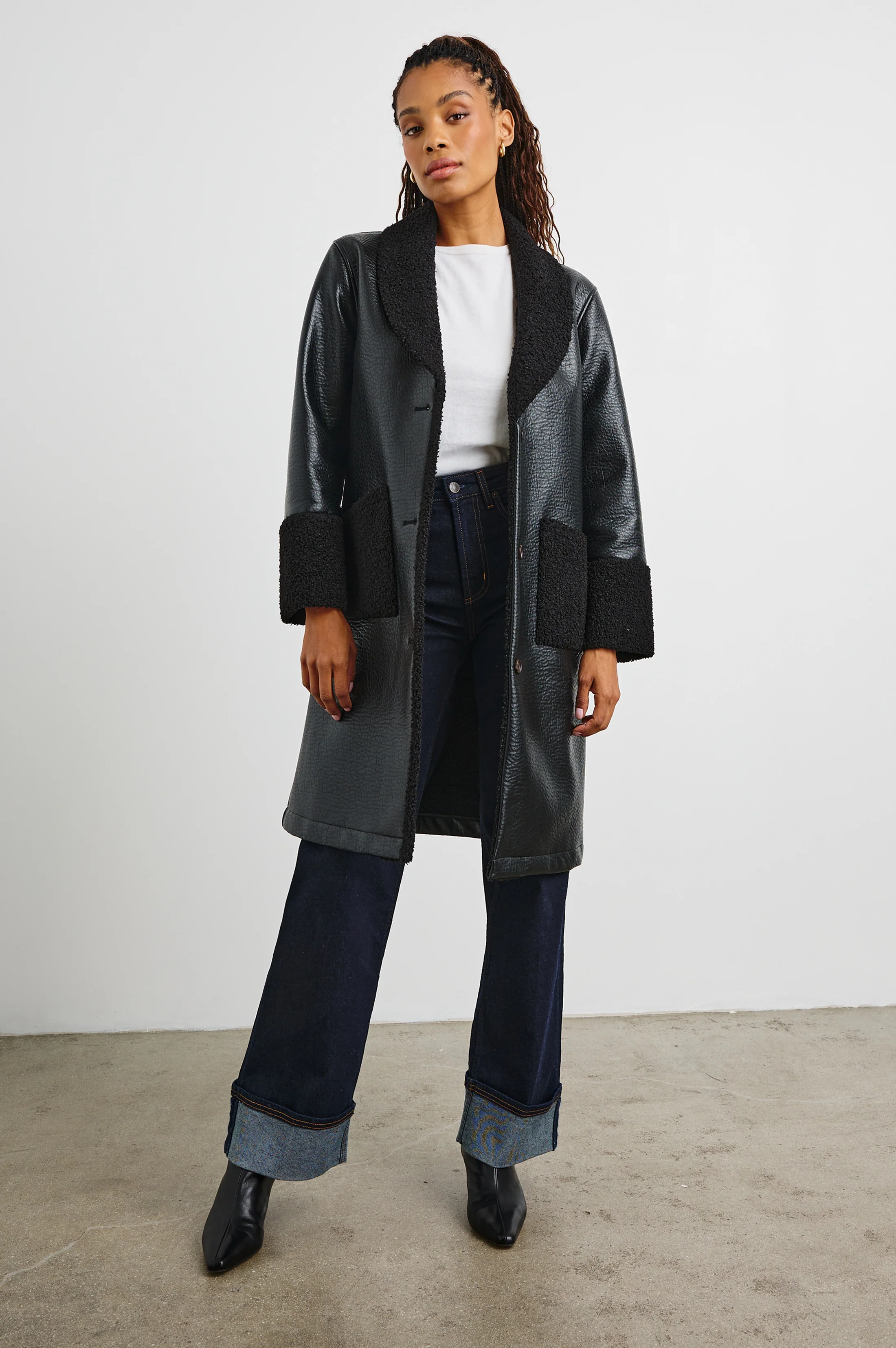 ZODIAC JACKET - BLACK SHEARLING - Image 3